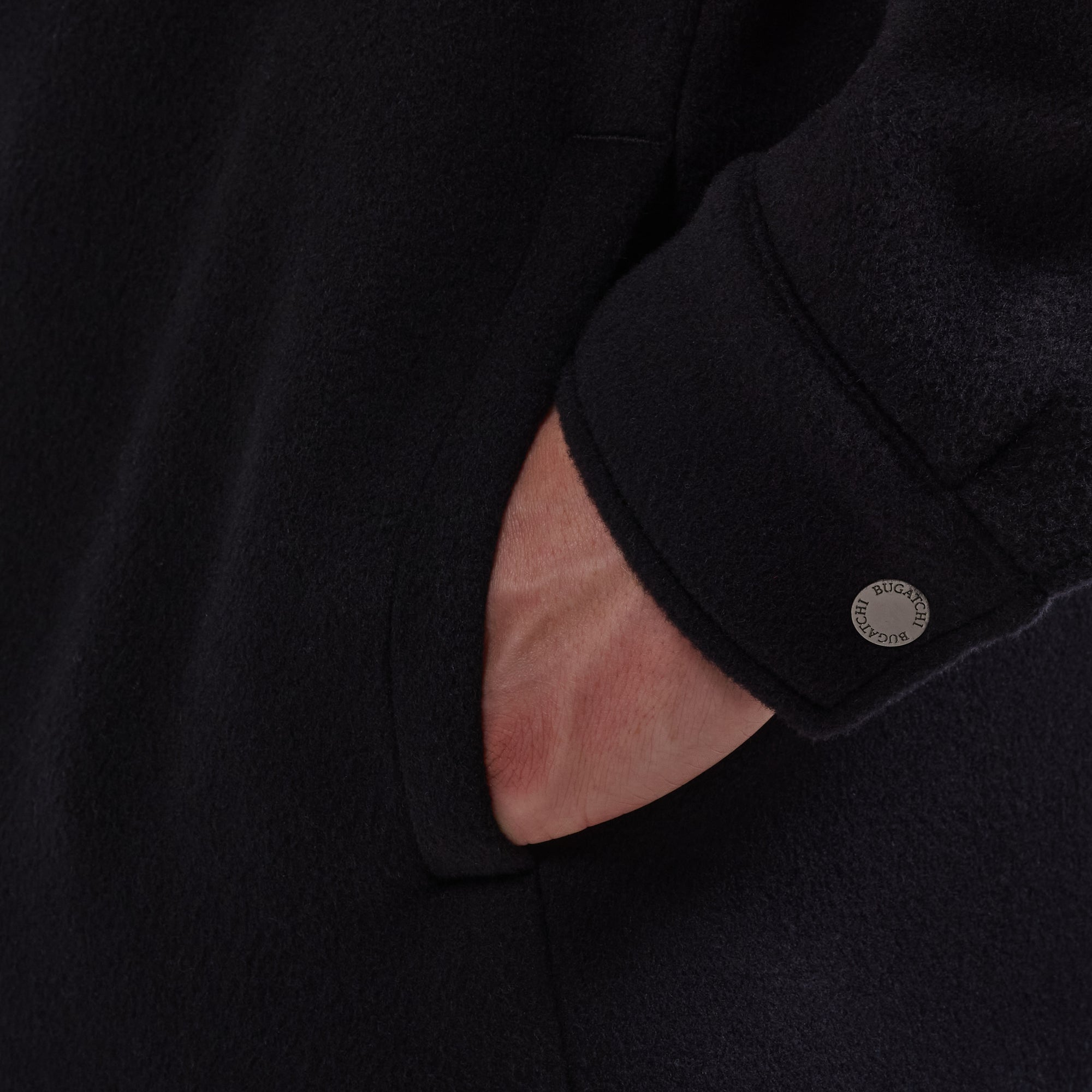 Overshirt Jacket with Leather Trim