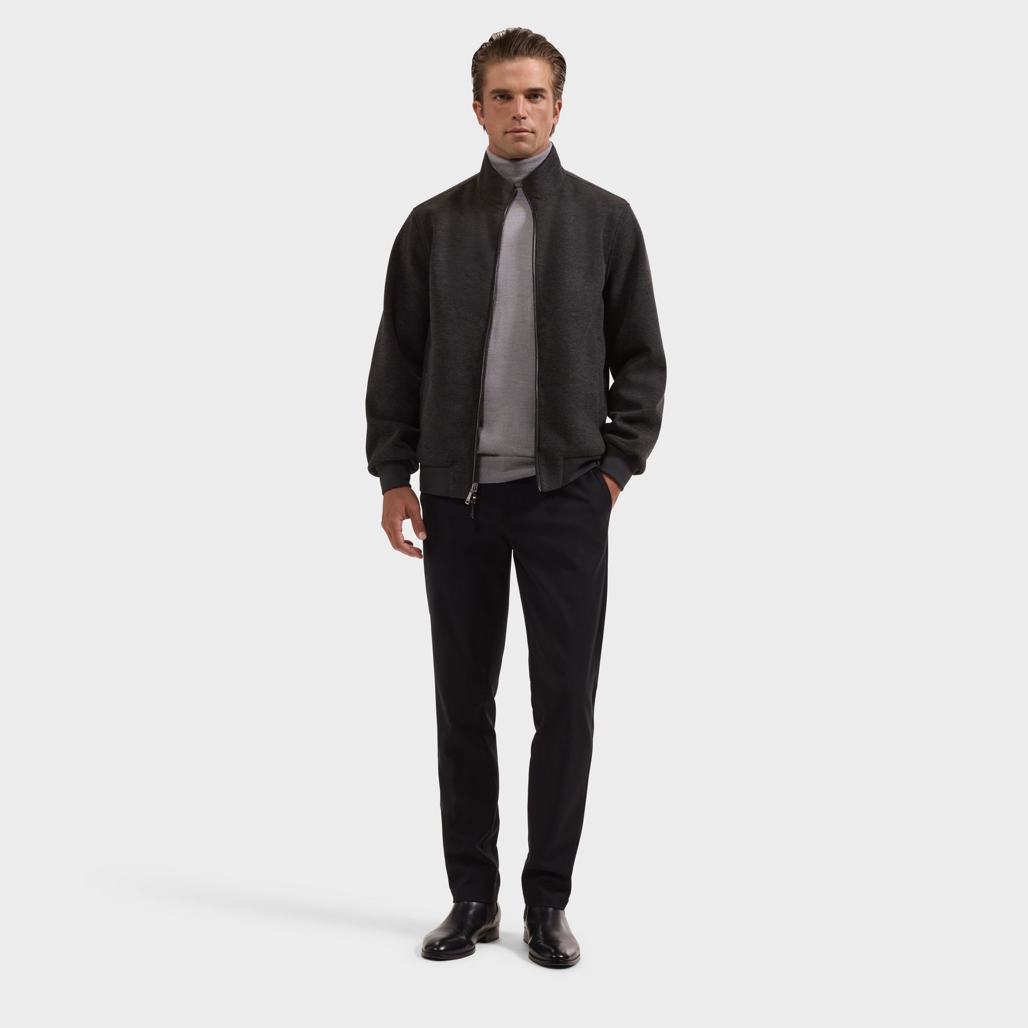 Reversible Knit and Nylon Jacket
