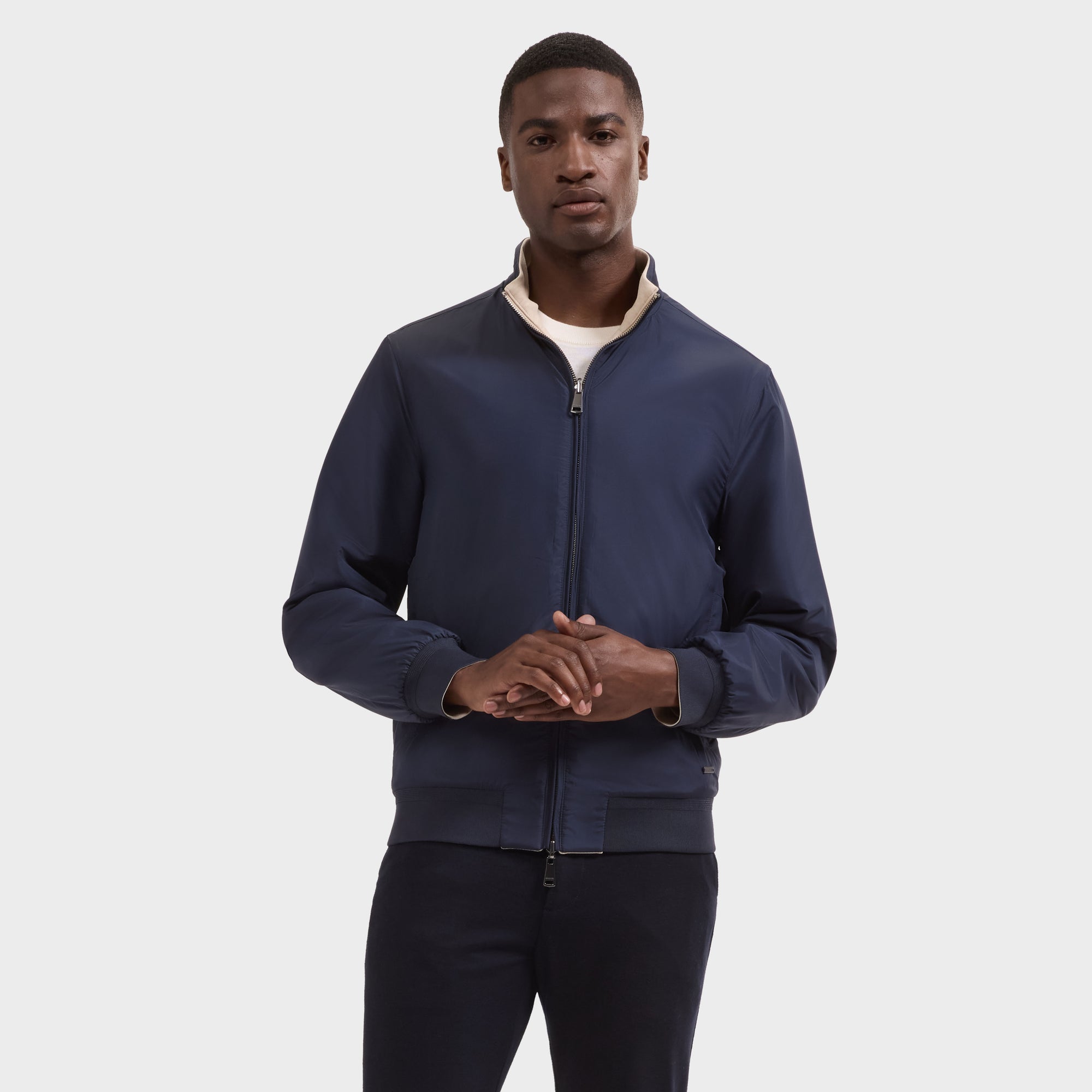 Reversible Knit and Nylon Jacket