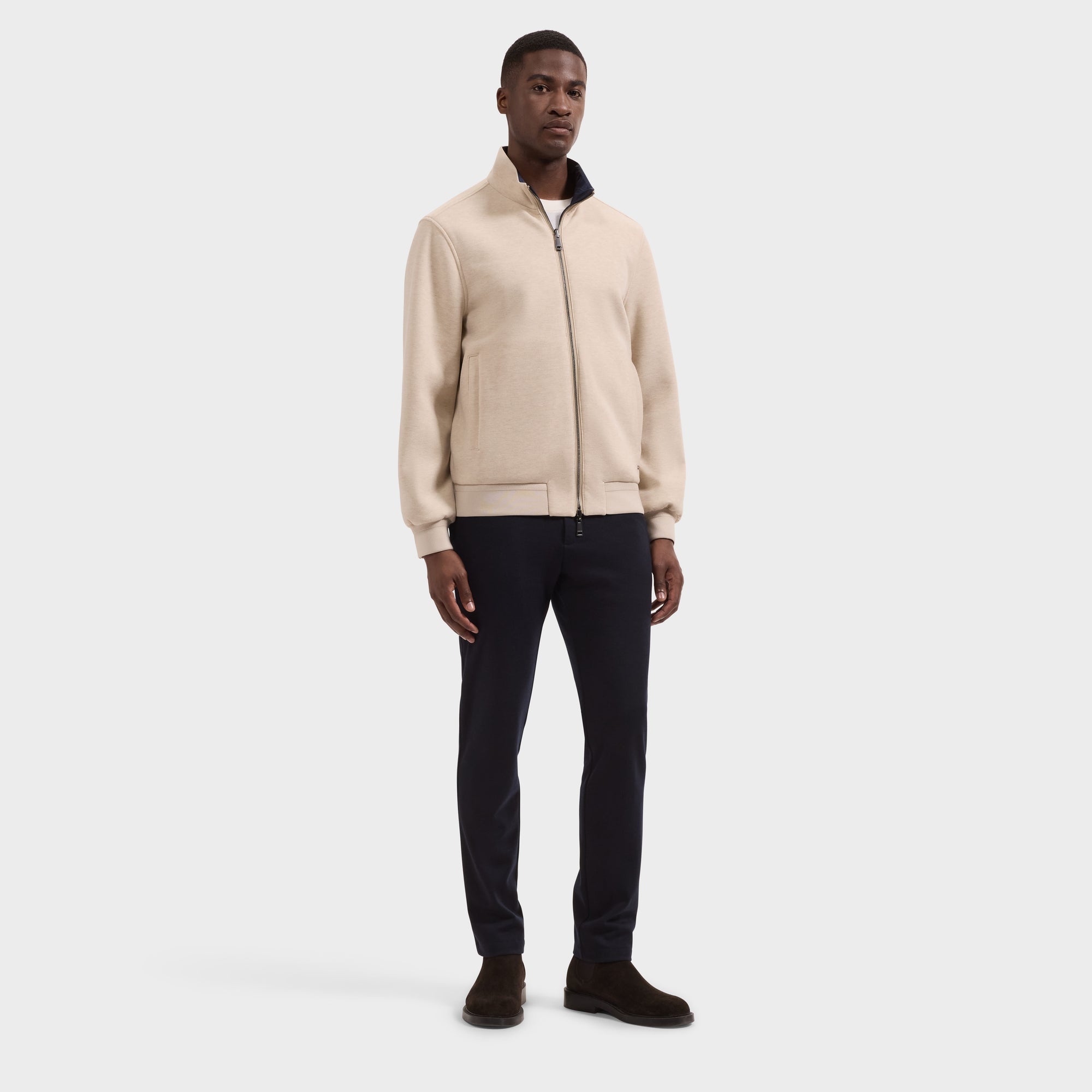 Reversible Knit and Nylon Jacket