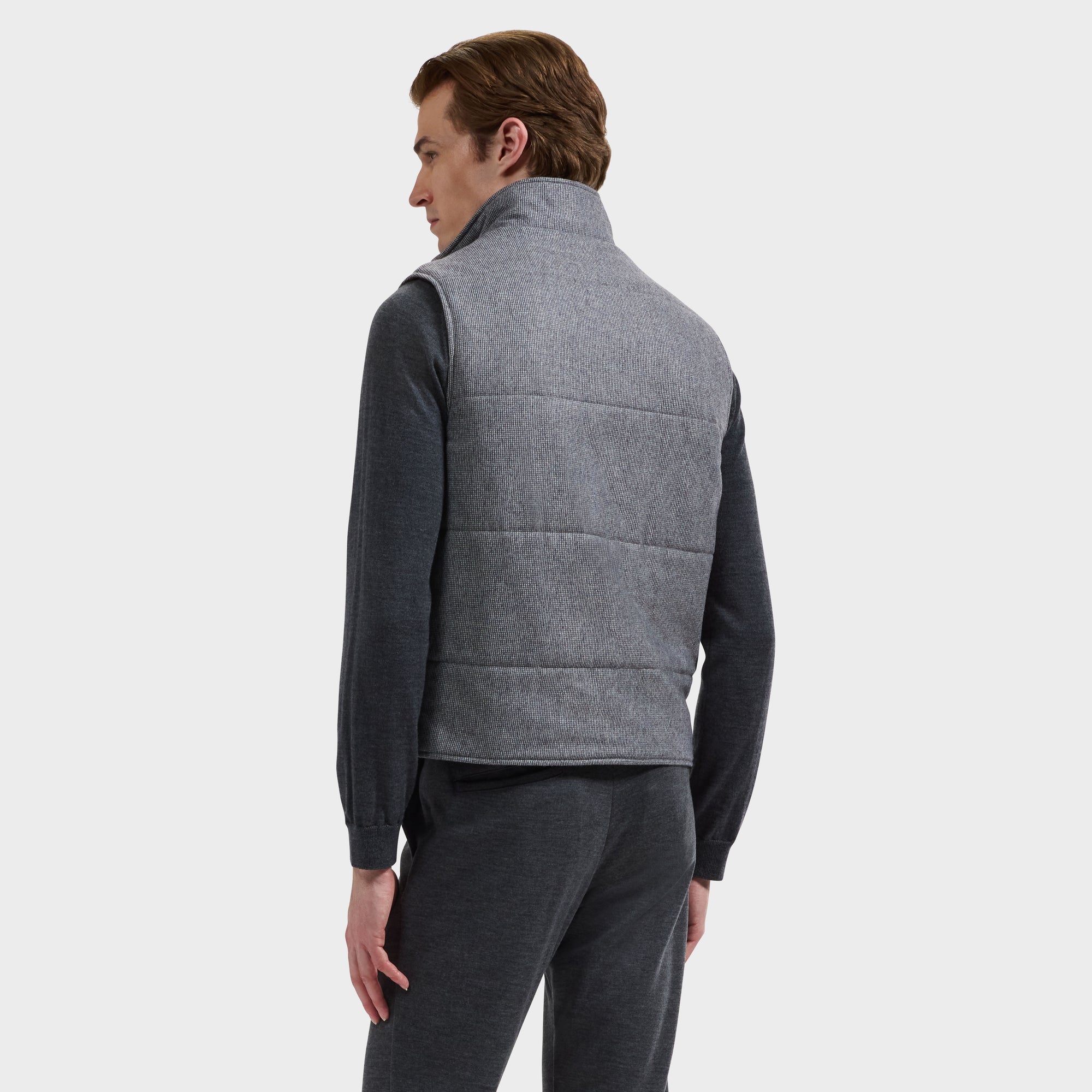 Mini Houndstooth Zip Vest