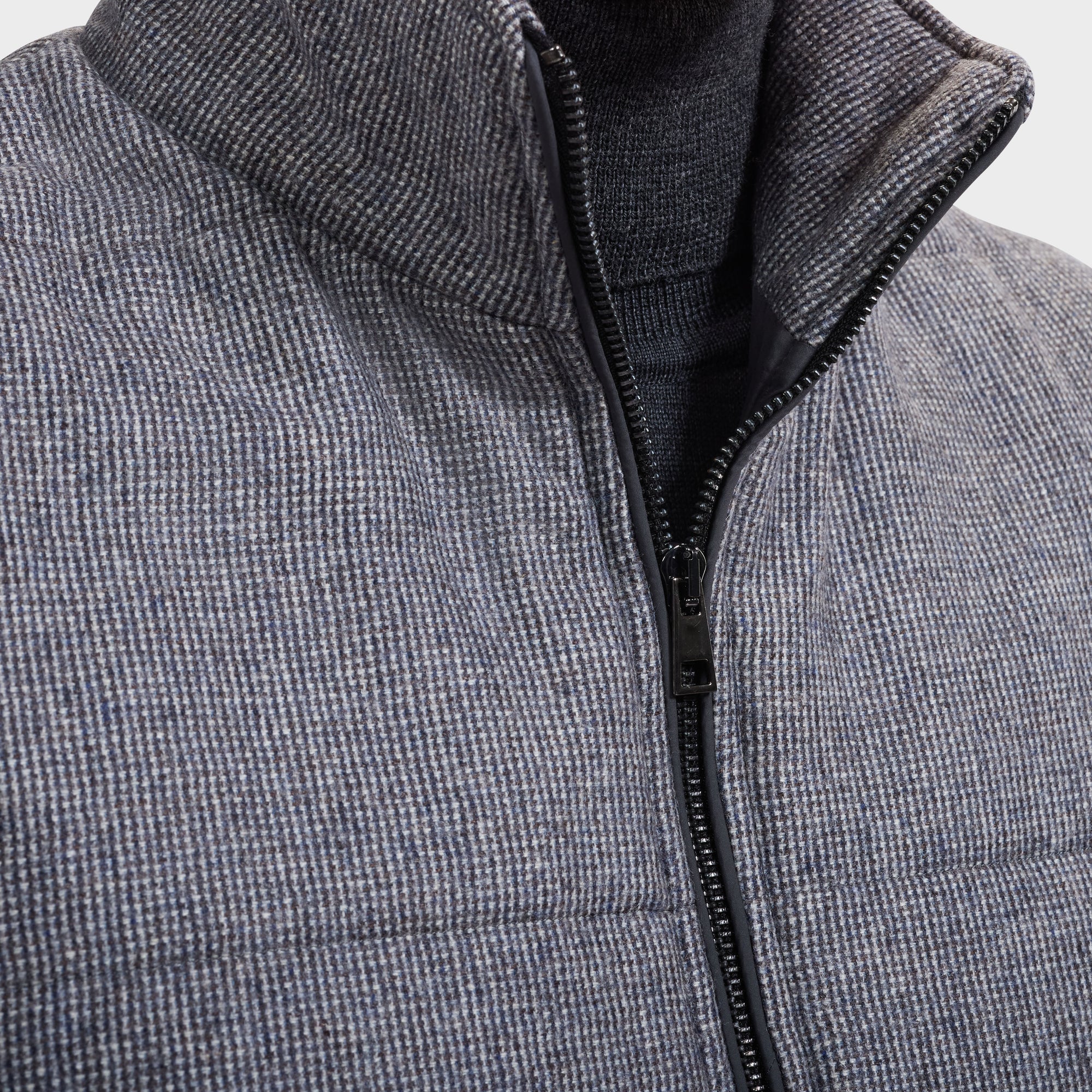 Mini Houndstooth Zip Vest
