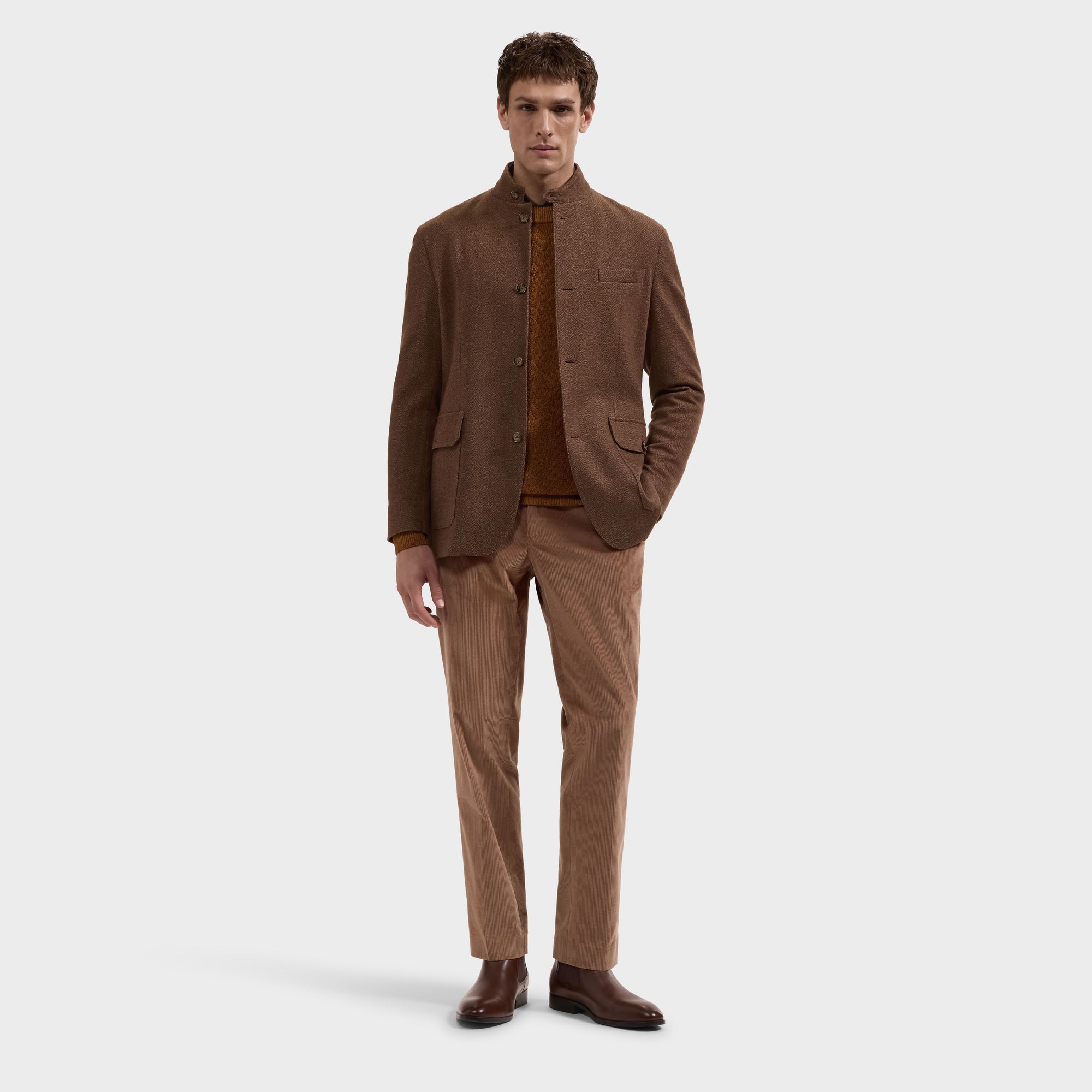 Herringbone Safari Blazer