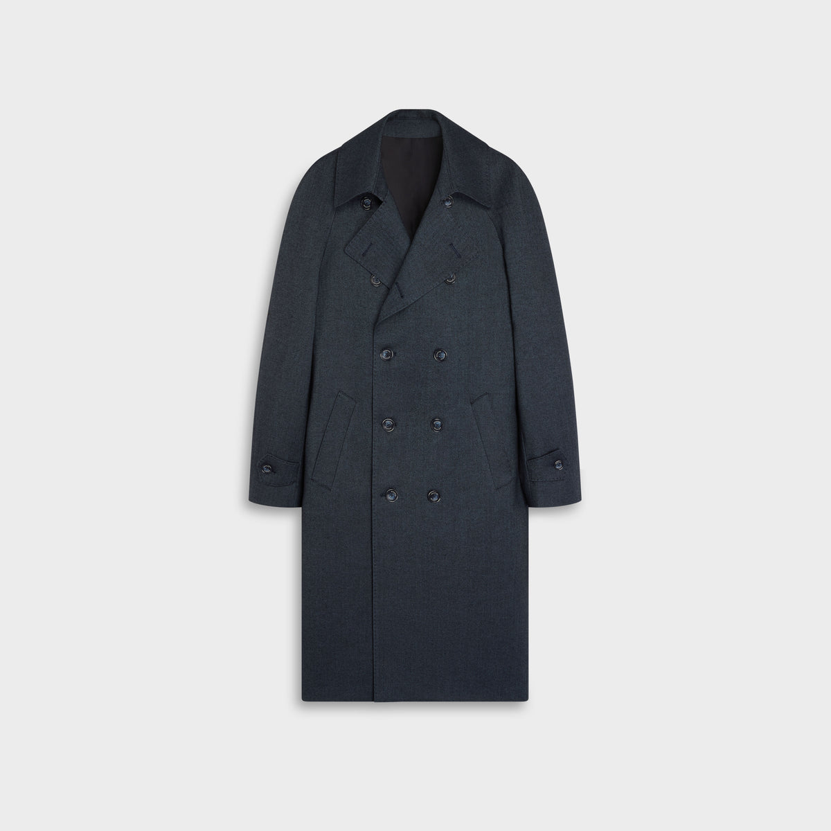 Herringbone Double-Breasted Coat