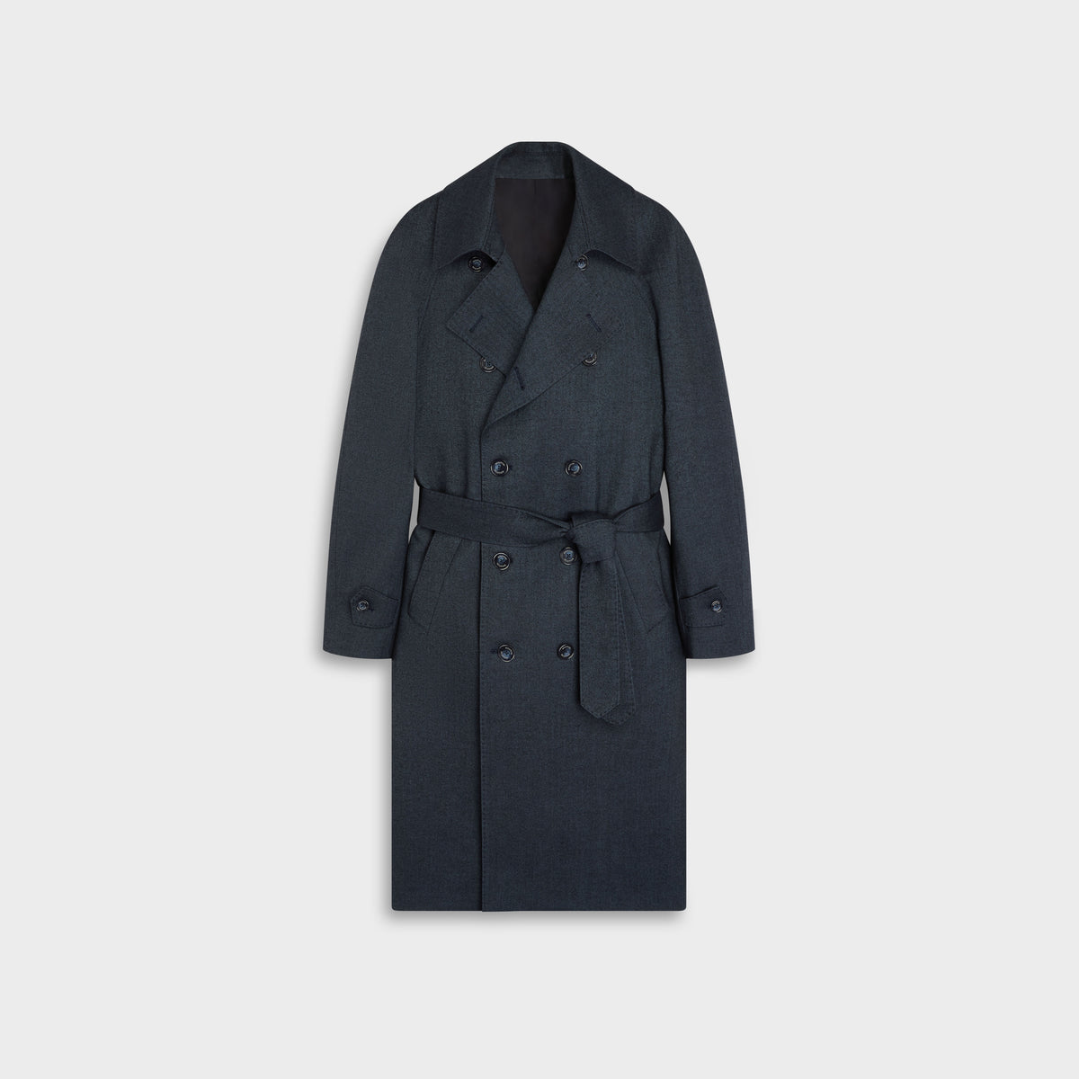 Herringbone Double-Breasted Coat