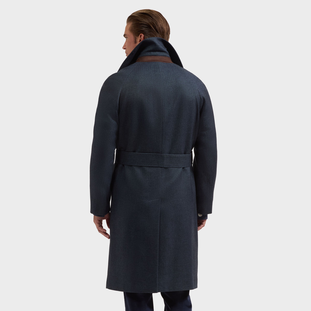 Herringbone Double-Breasted Coat