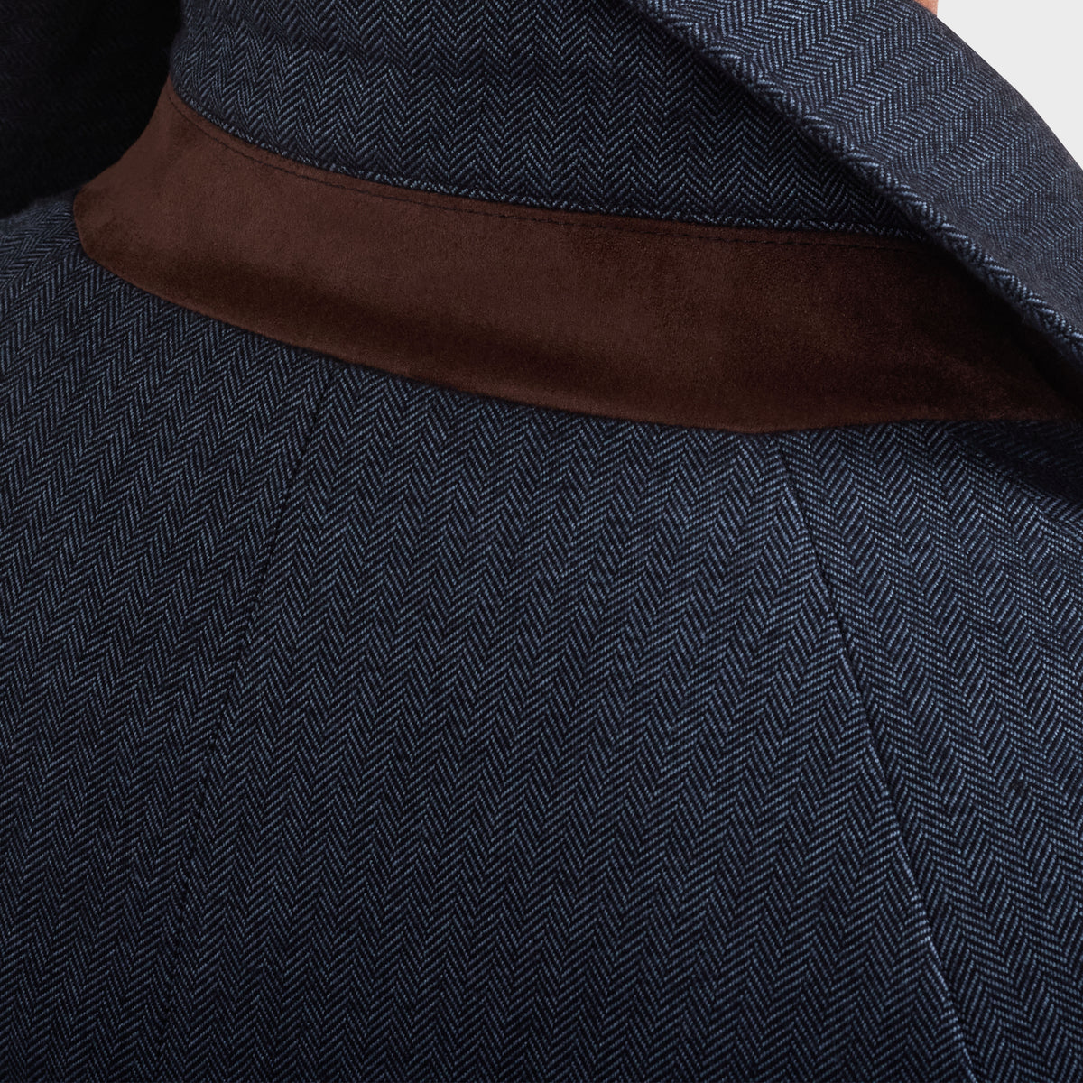 Herringbone Double-Breasted Coat