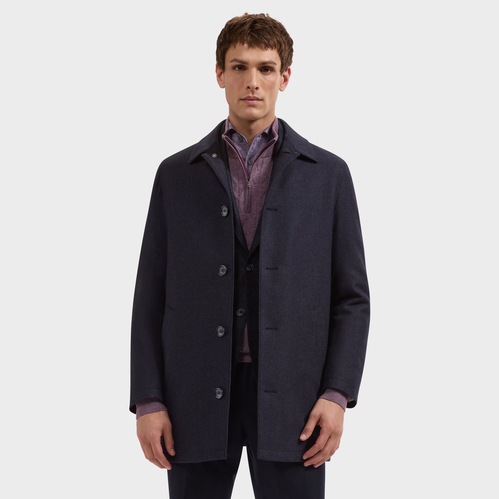 Tailored Button-Front Coat