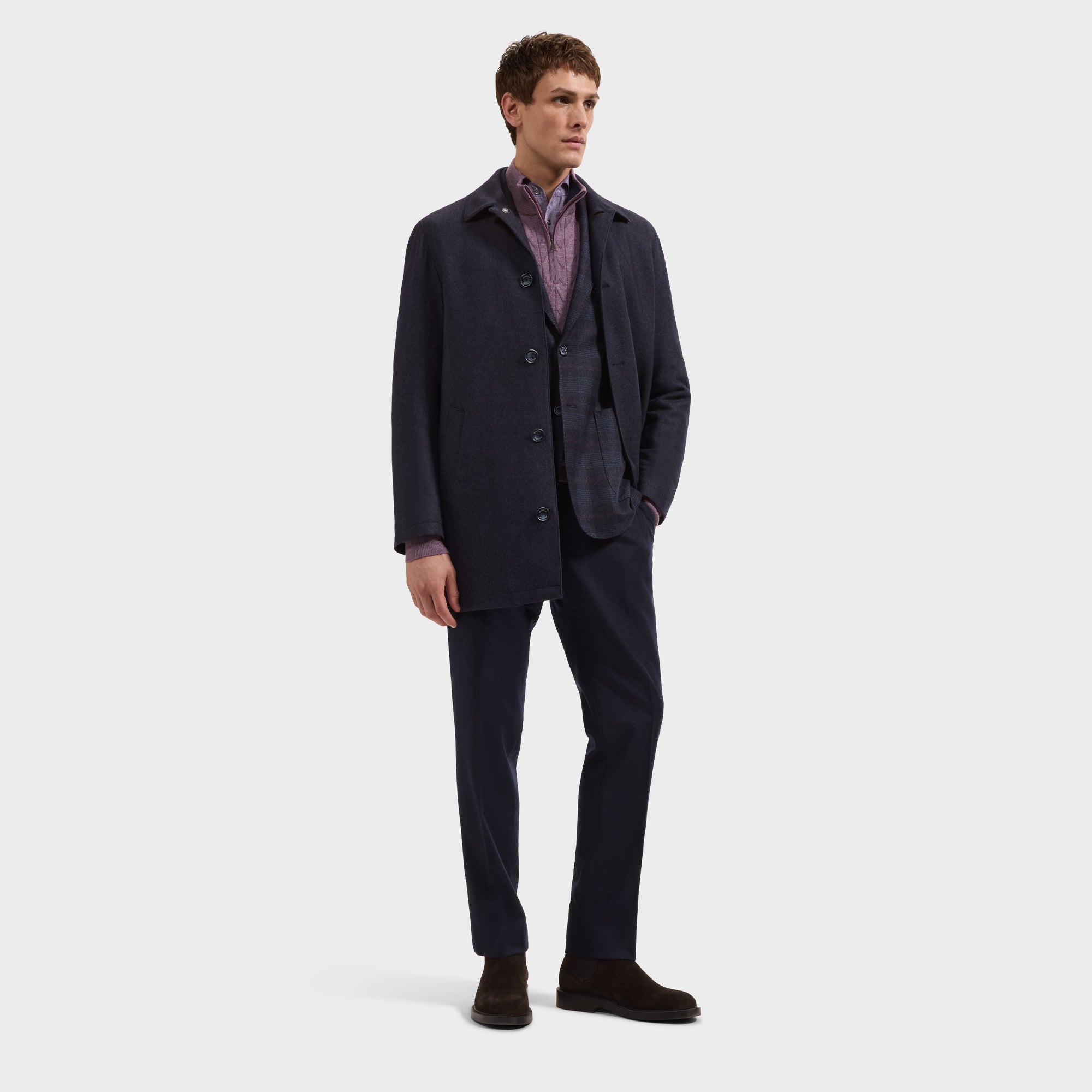 Tailored Button-Front Coat