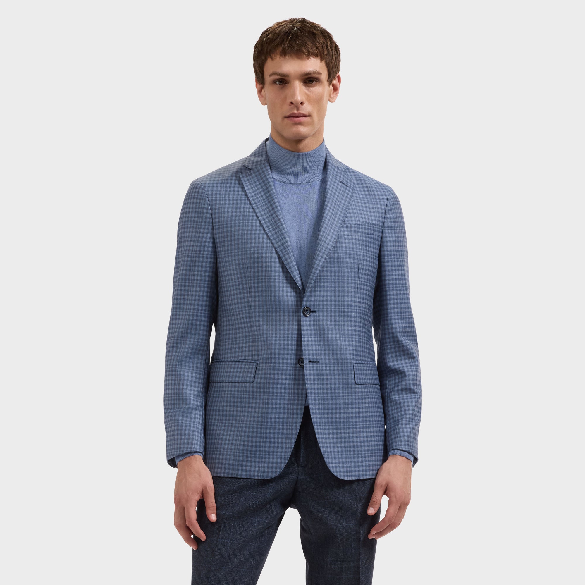 Mini Check Wool Blazer