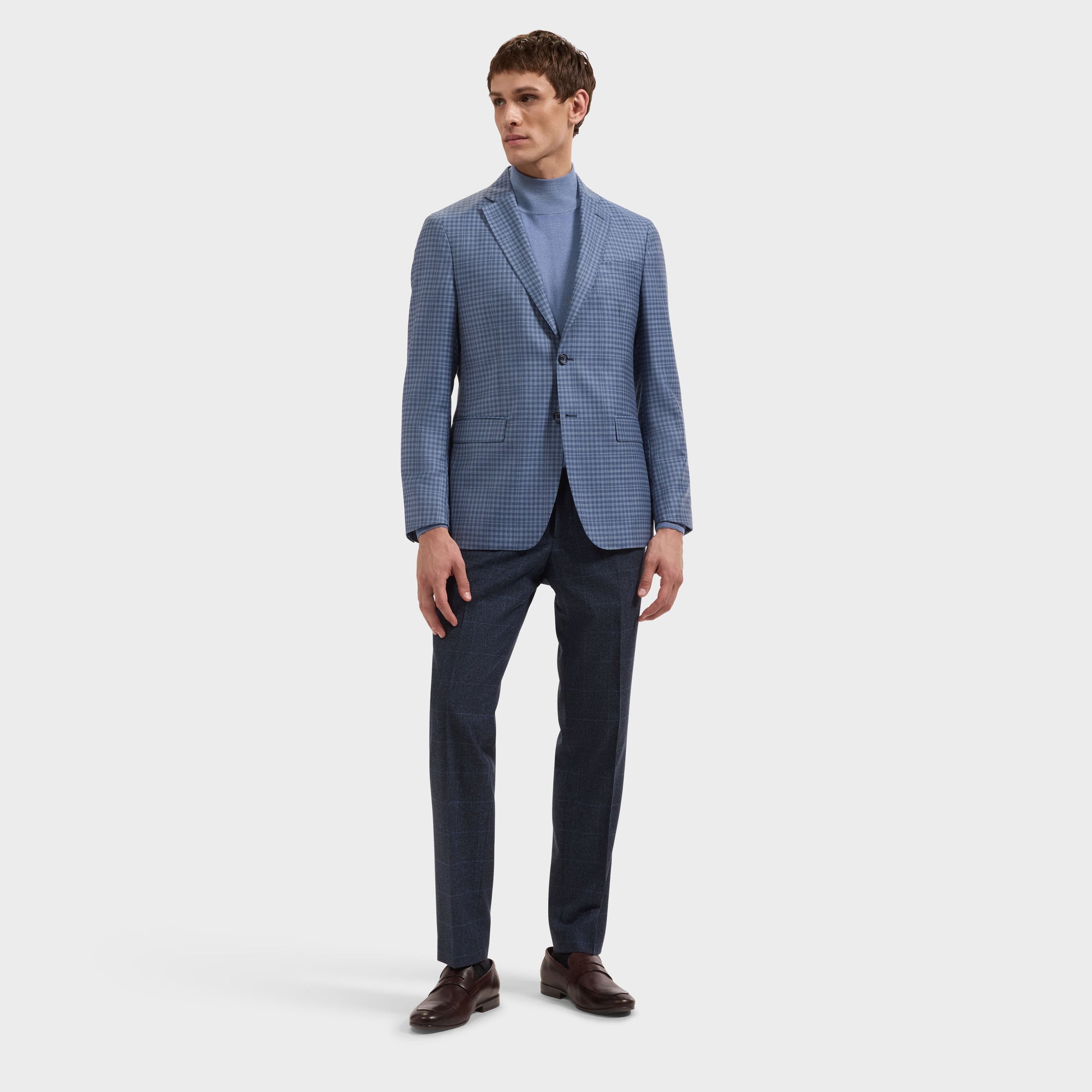 Mini Check Wool Blazer