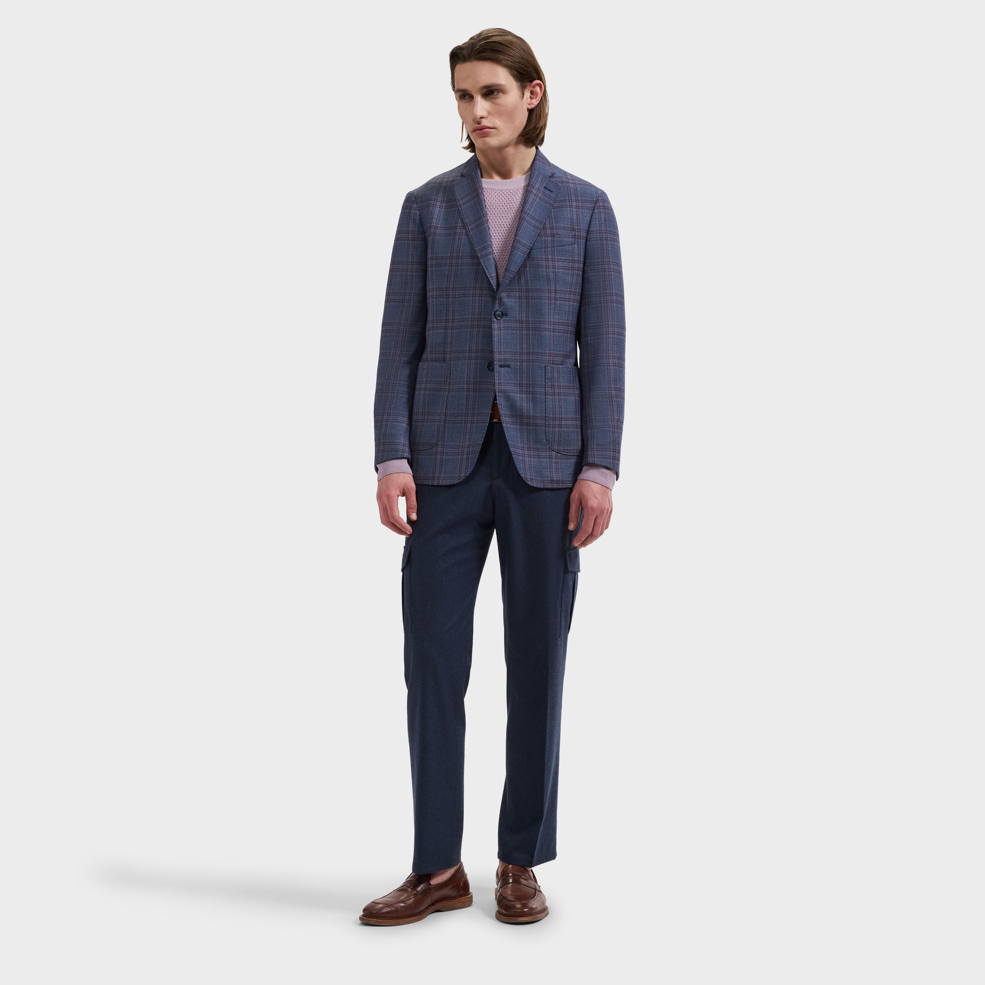 Plaid Wool Blazer