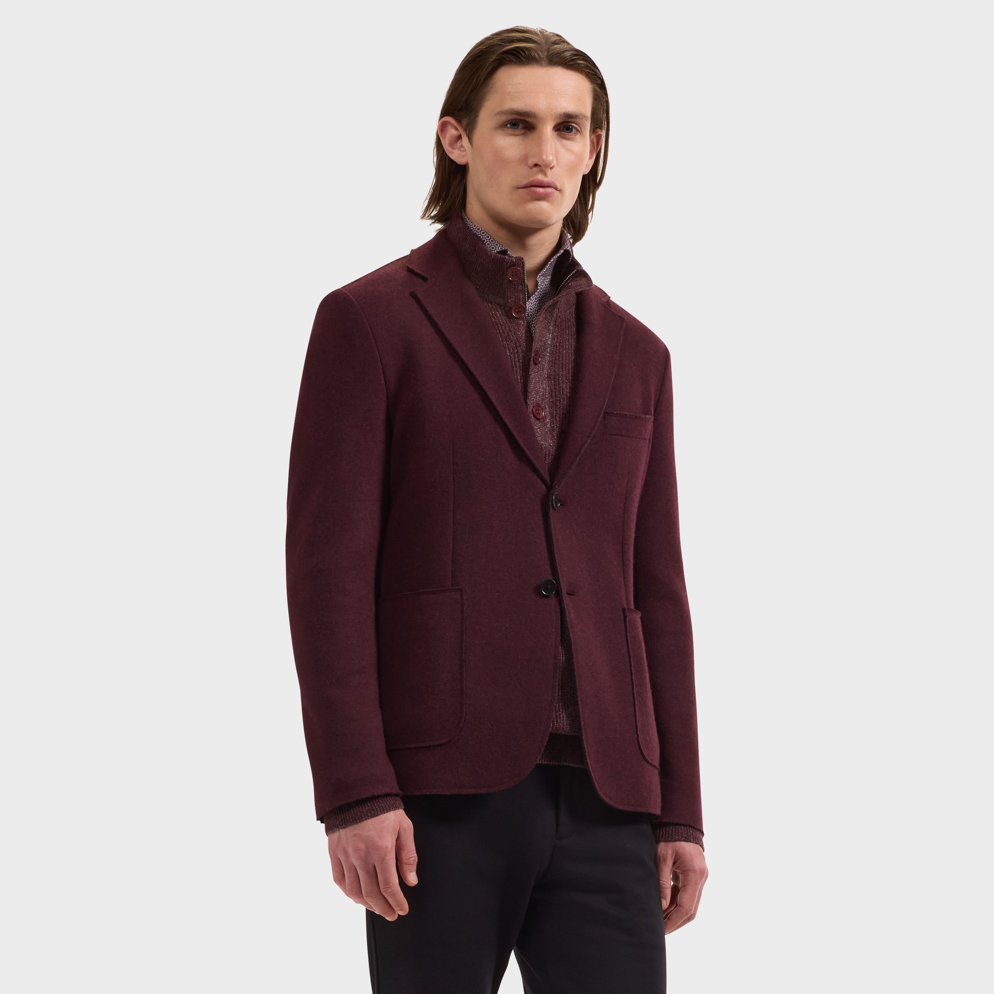 Solid Wool Blazer