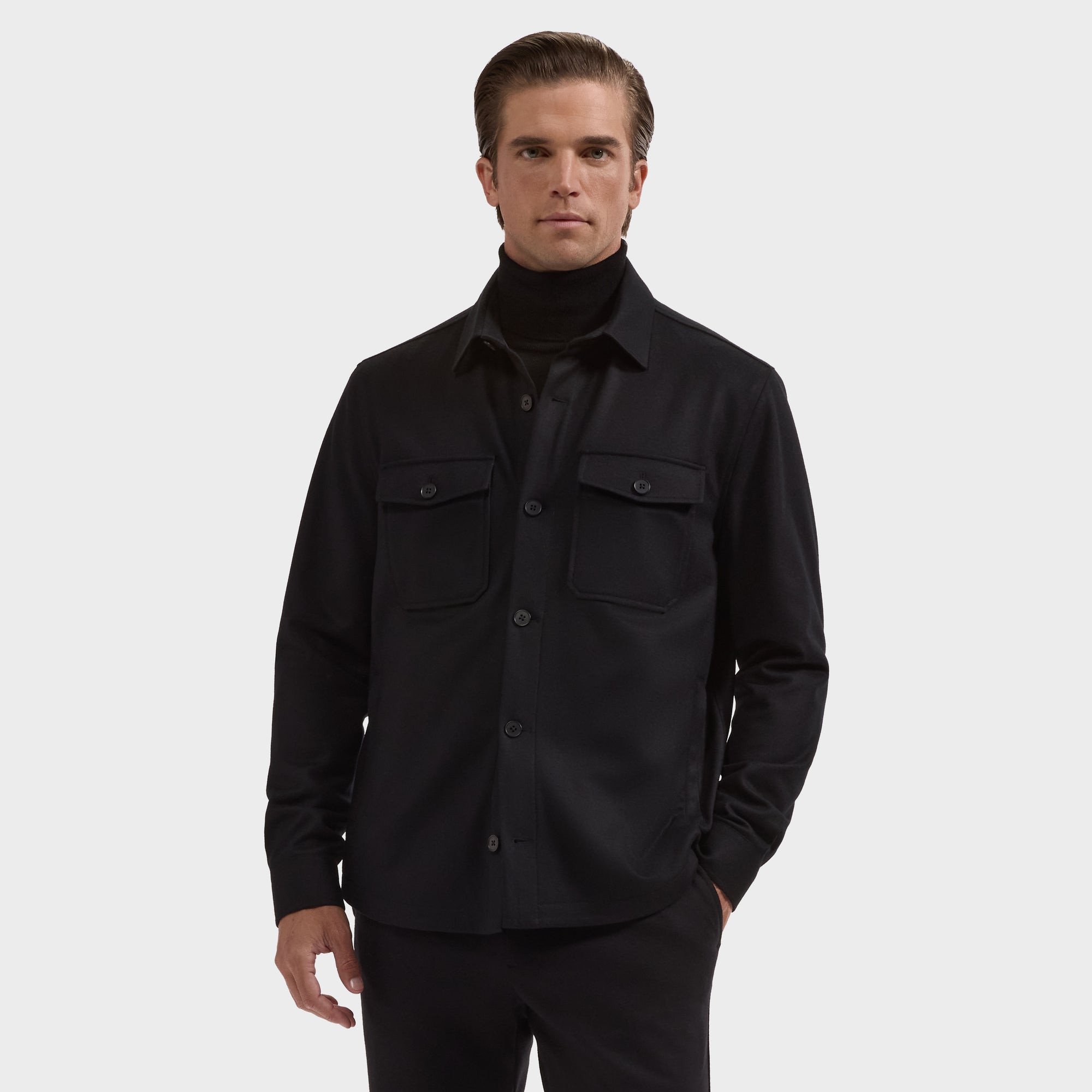 Solid Shirt Jacket