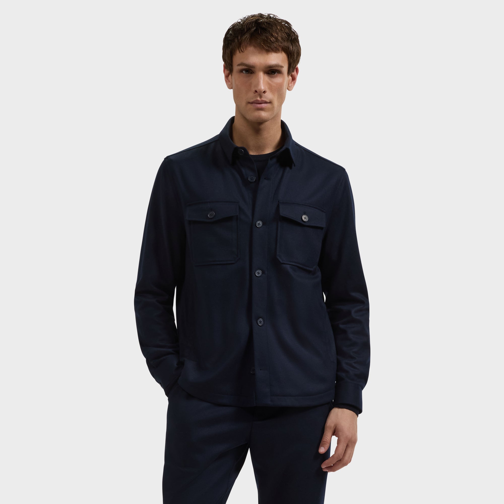Solid Shirt Jacket