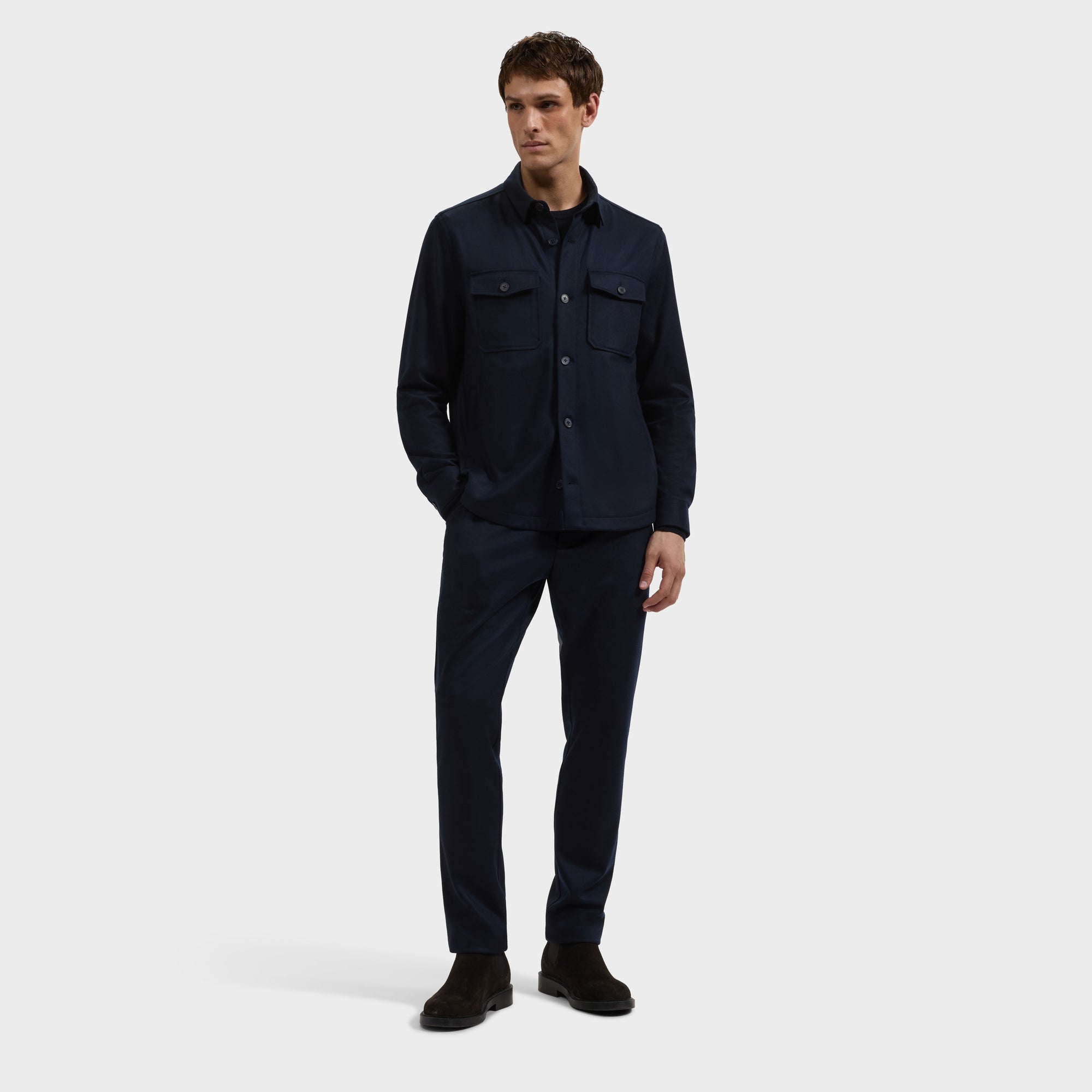 Solid Shirt Jacket