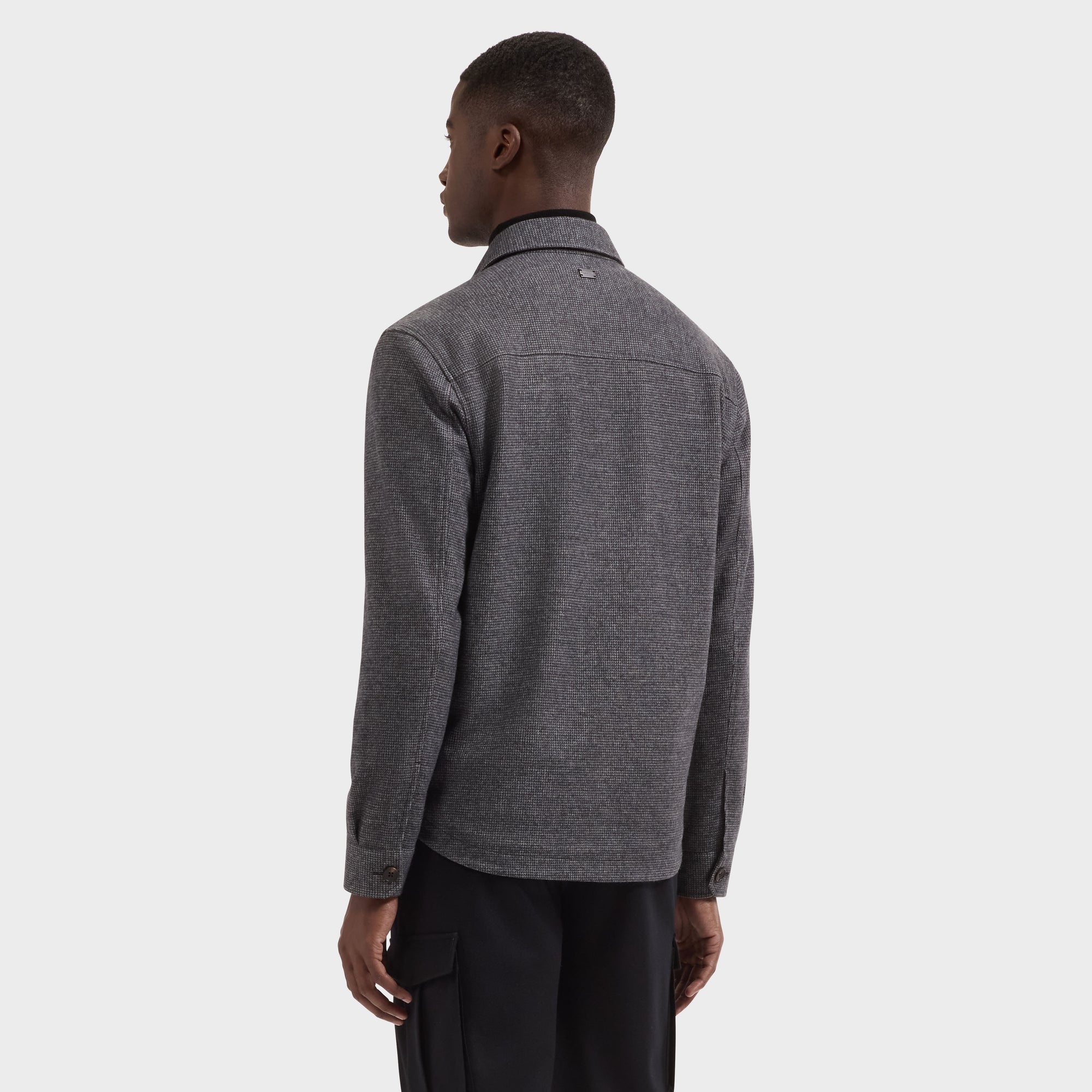 Houndstooth Shirt Jacket
