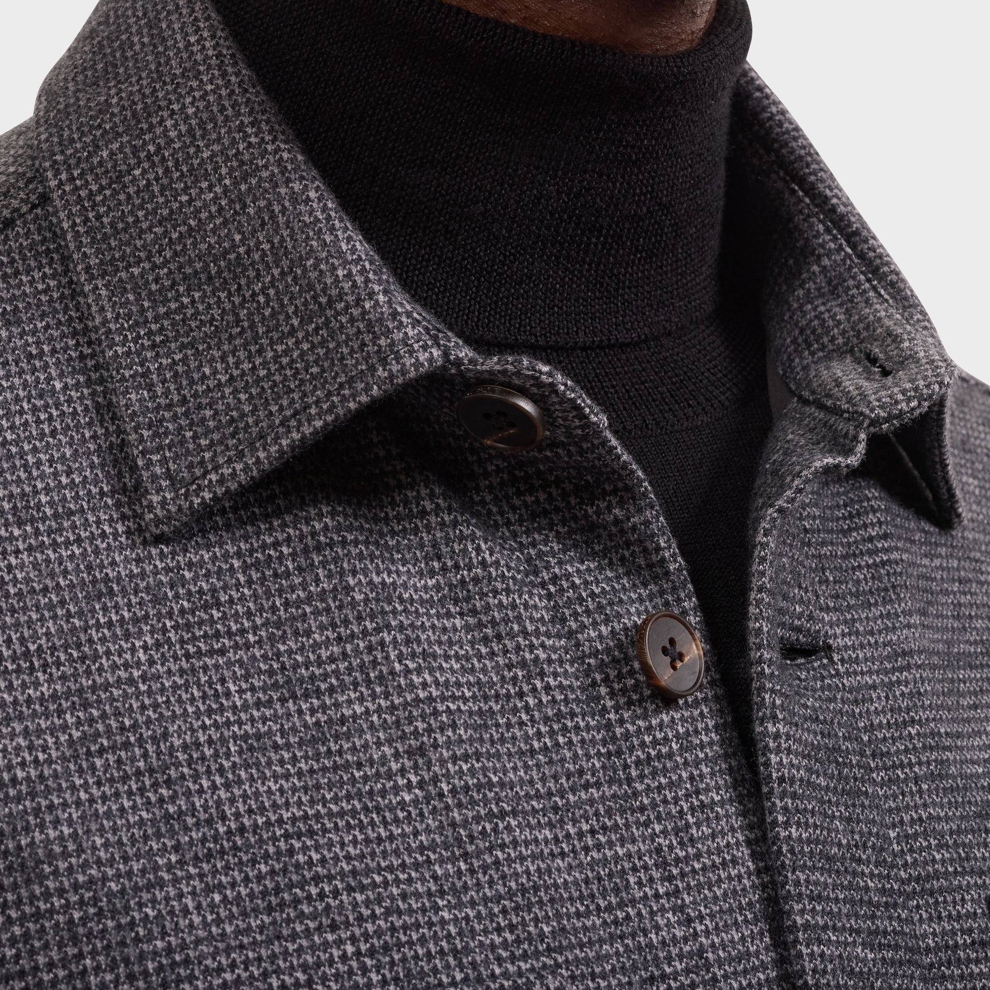 Houndstooth Shirt Jacket