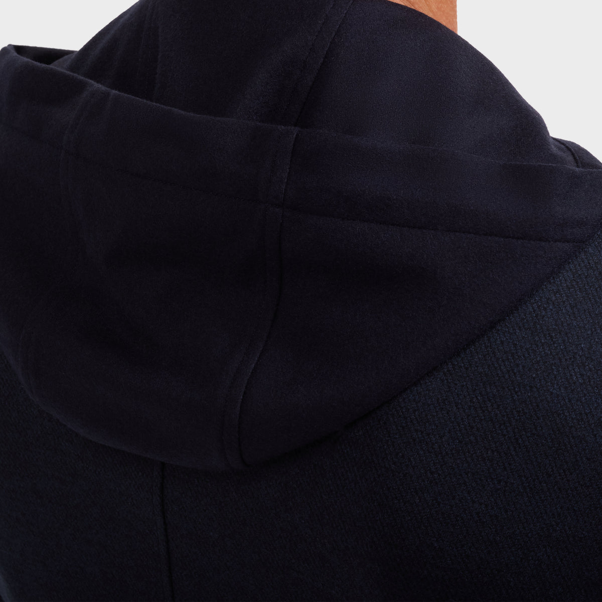 Wool Blazer with Removable Hooded Bib