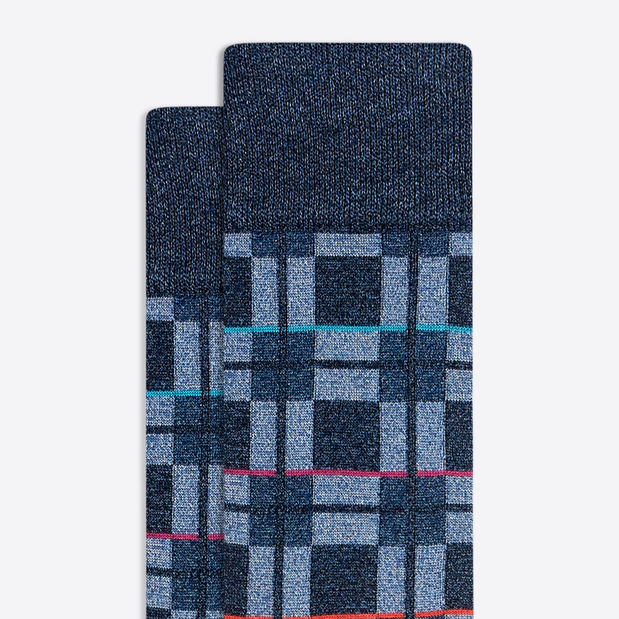 Plaid Check Mid-Calf Socks