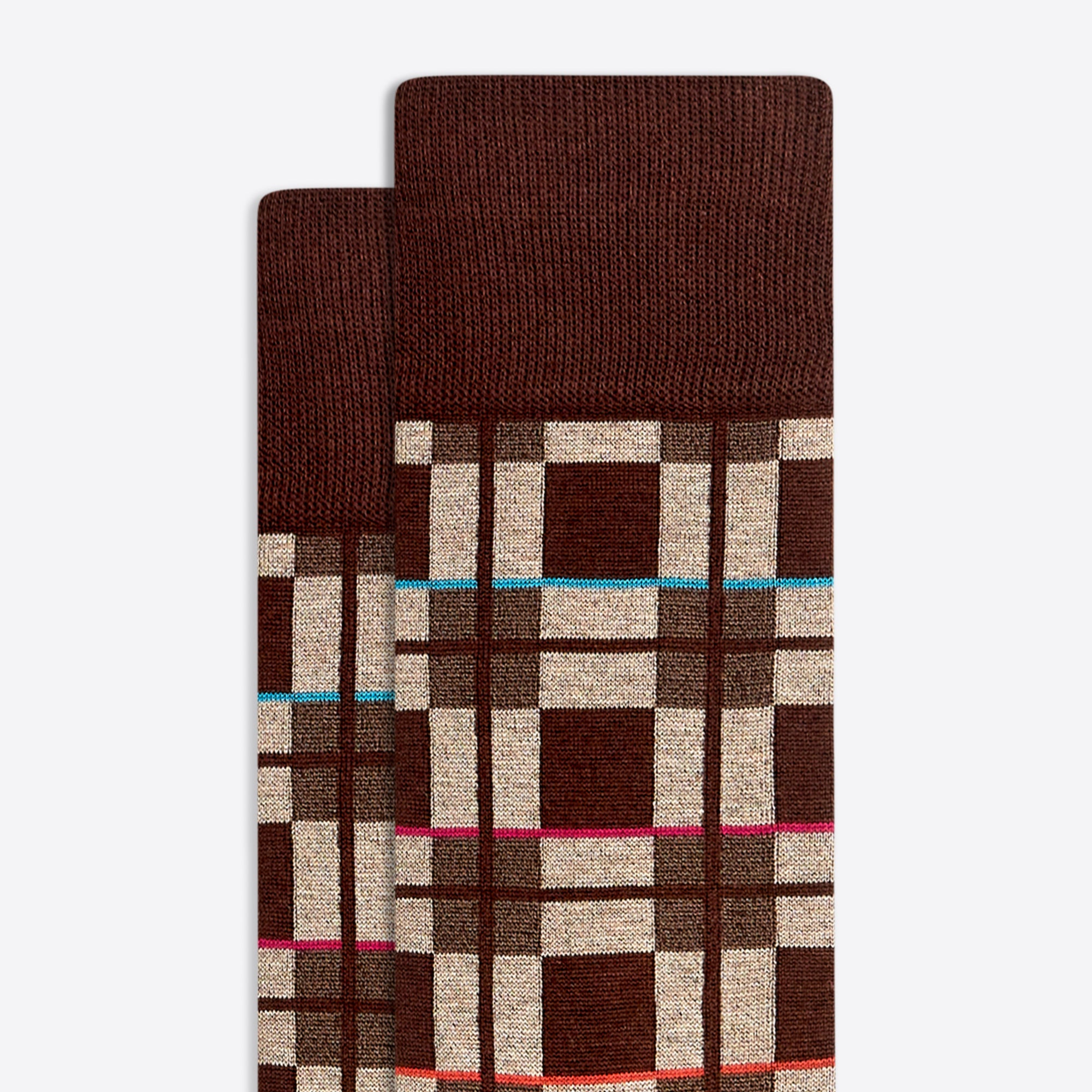 Plaid Check Mid-Calf Socks