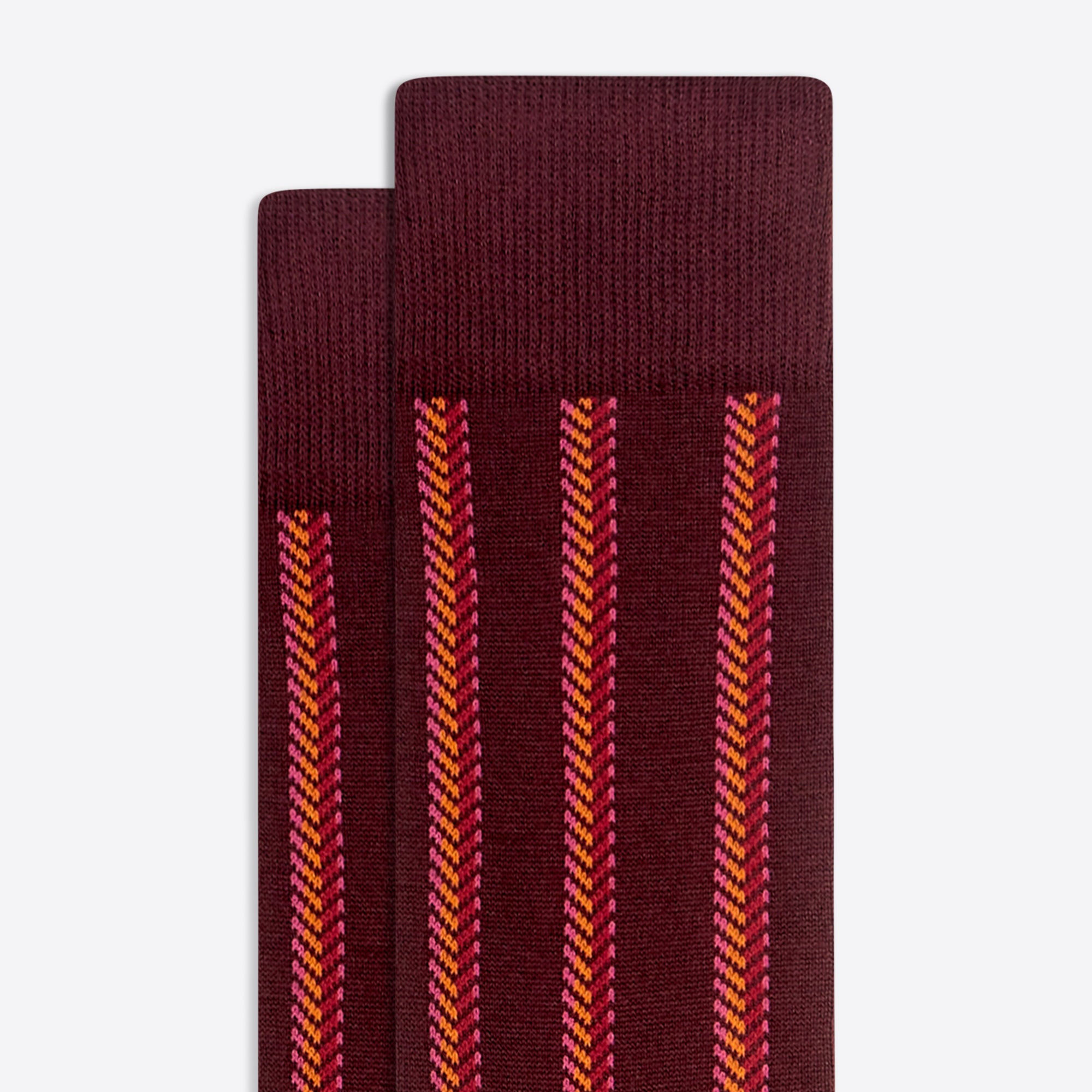 Chevron Stripe Mid-Calf Socks