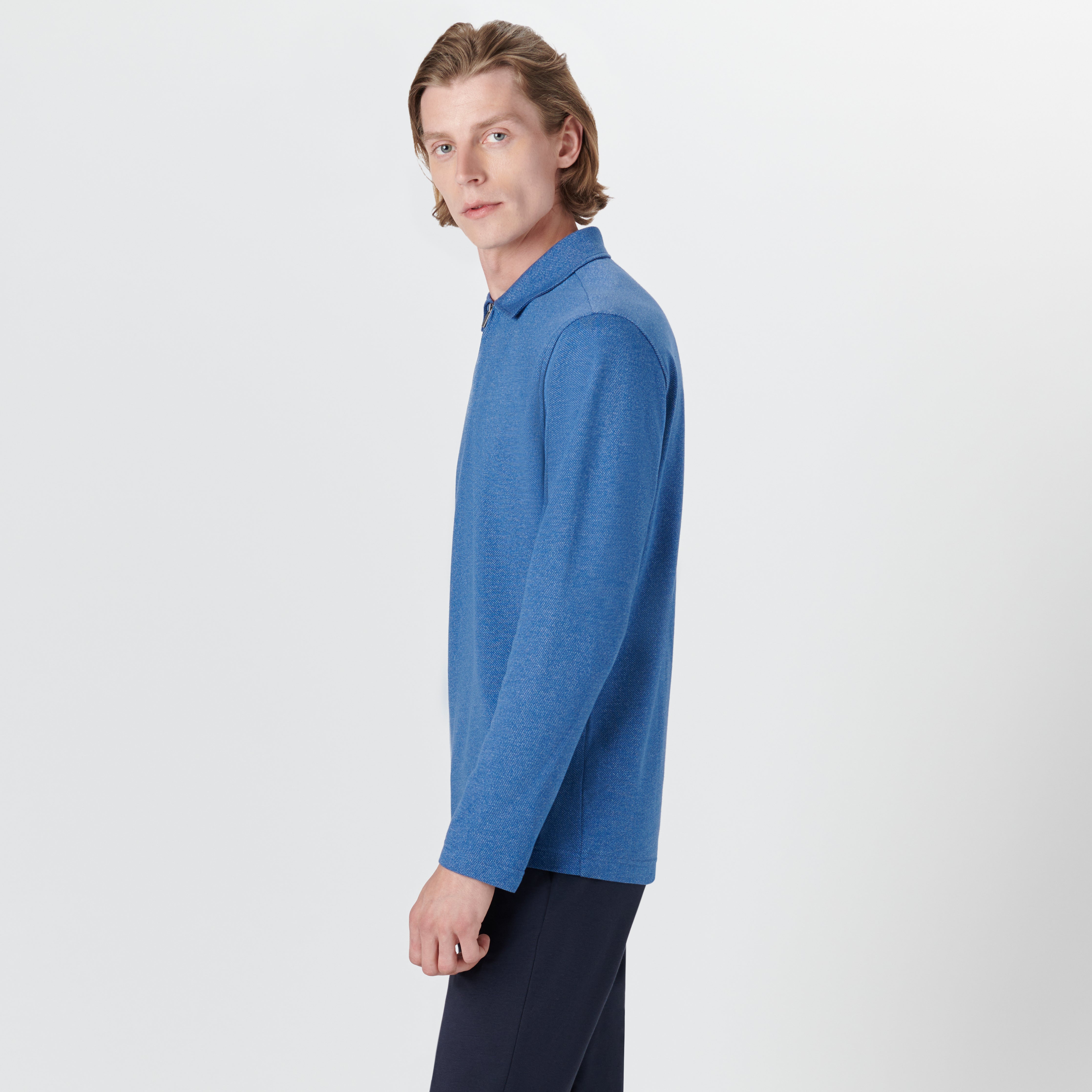 Long Sleeve Quarter Zip Polo – BUGATCHI