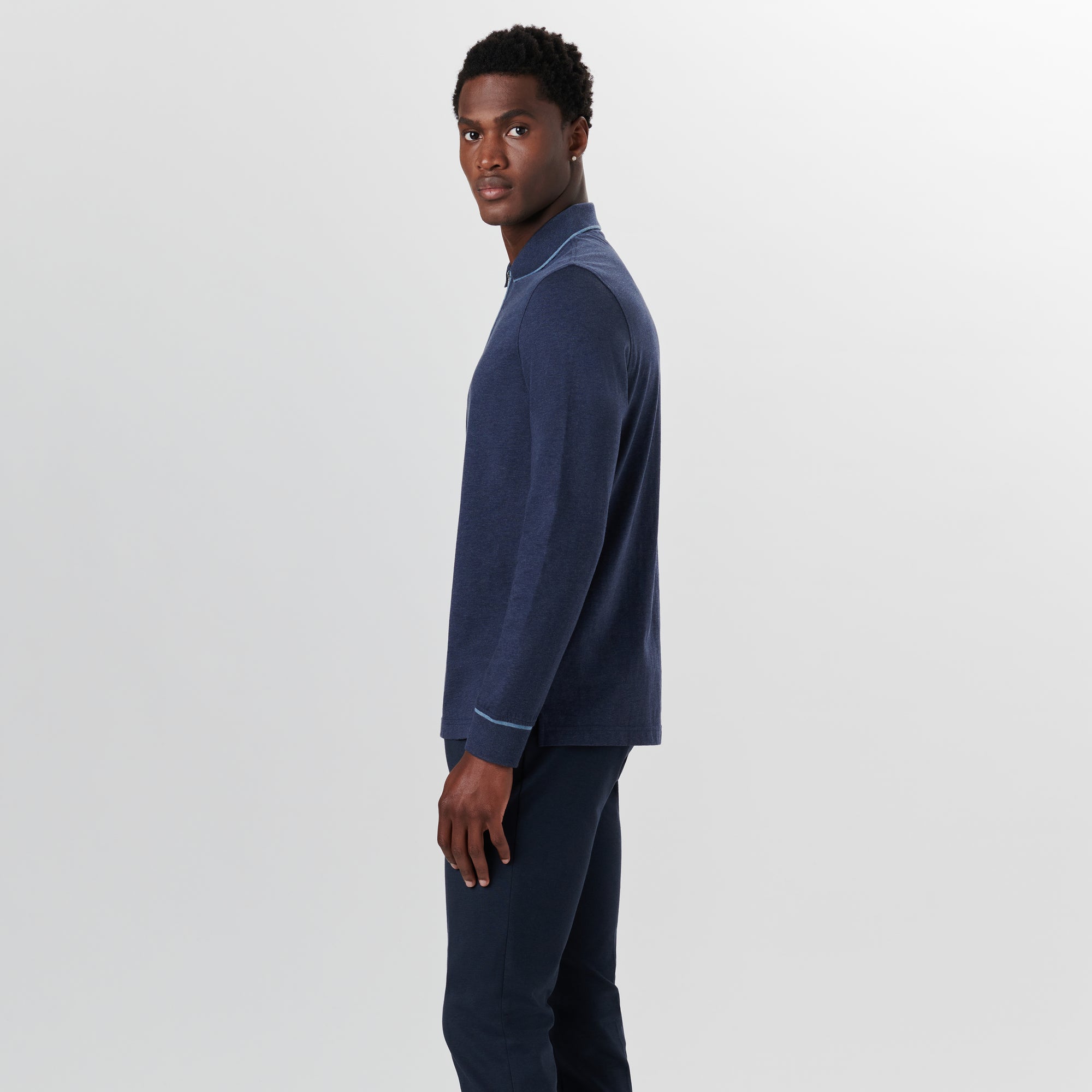 Long Sleeve Quarter Zip Polo