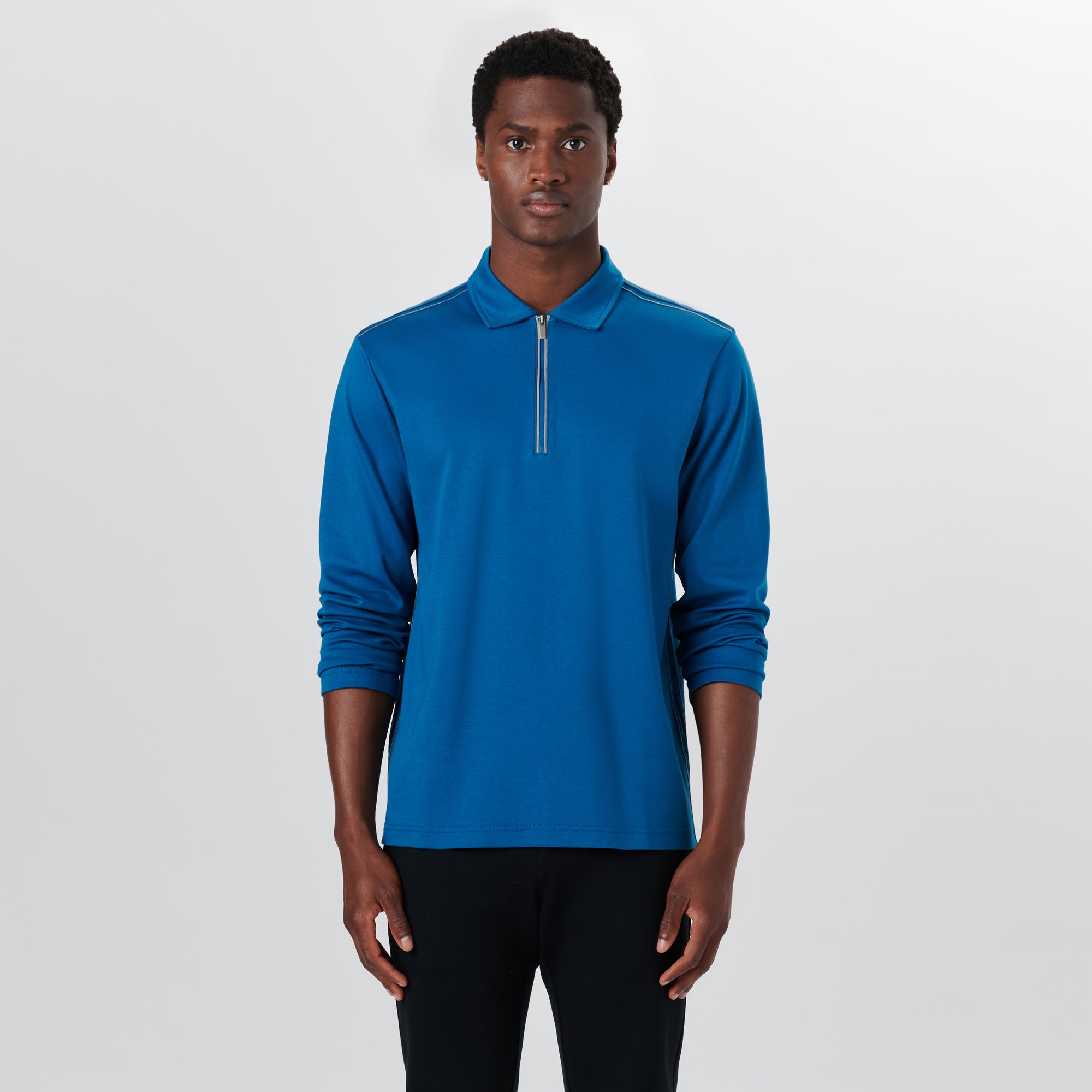 Long Sleeve Quarter Zip Polo