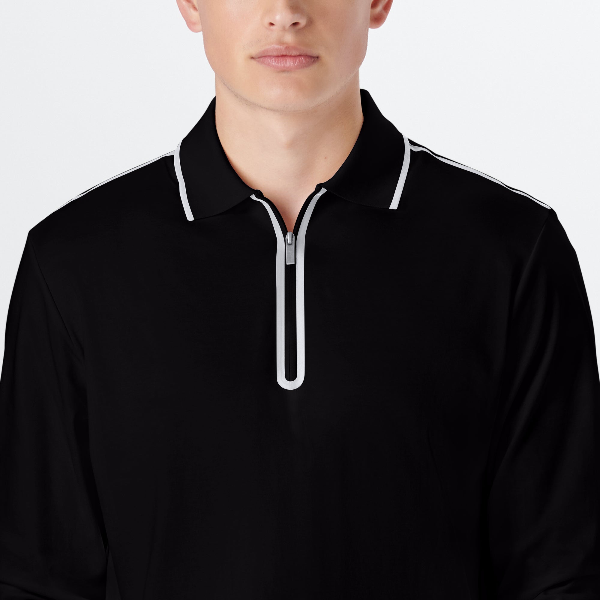 Long Sleeve Quarter Zip Polo