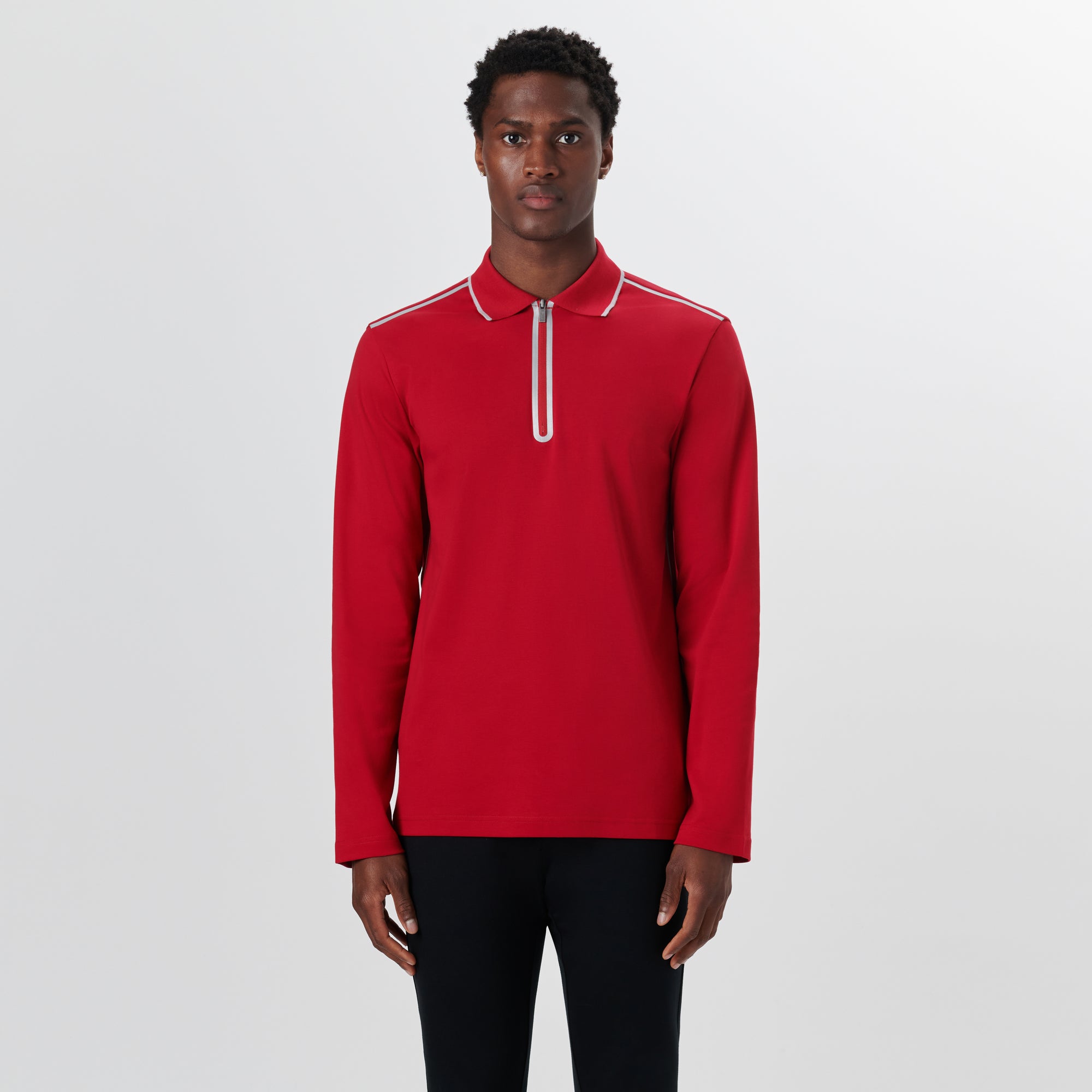 Long Sleeve Quarter Zip Polo