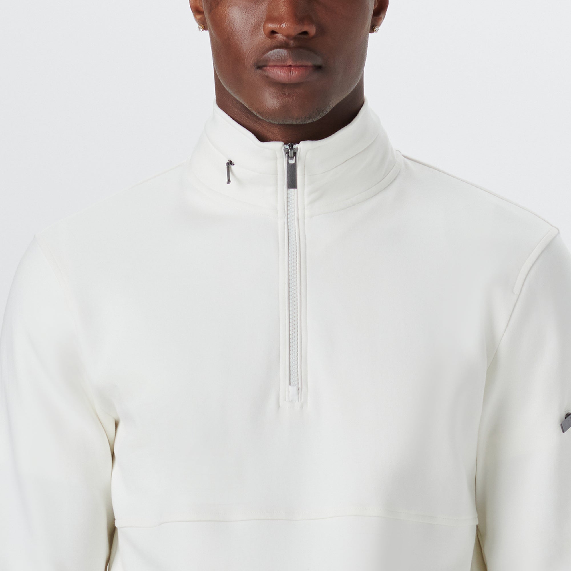 Long Sleeve Quarter Zip Pullover With Hood