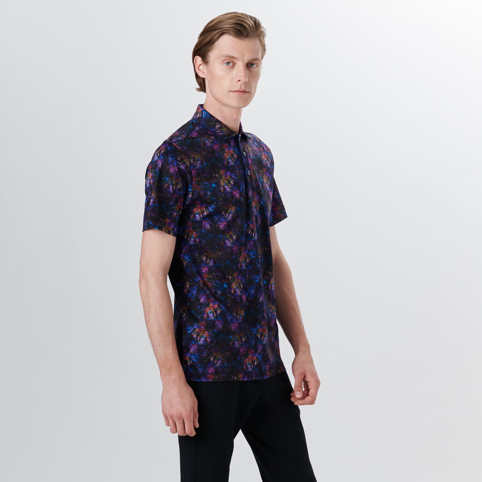HENDRIX Palm Leaf Print Polo