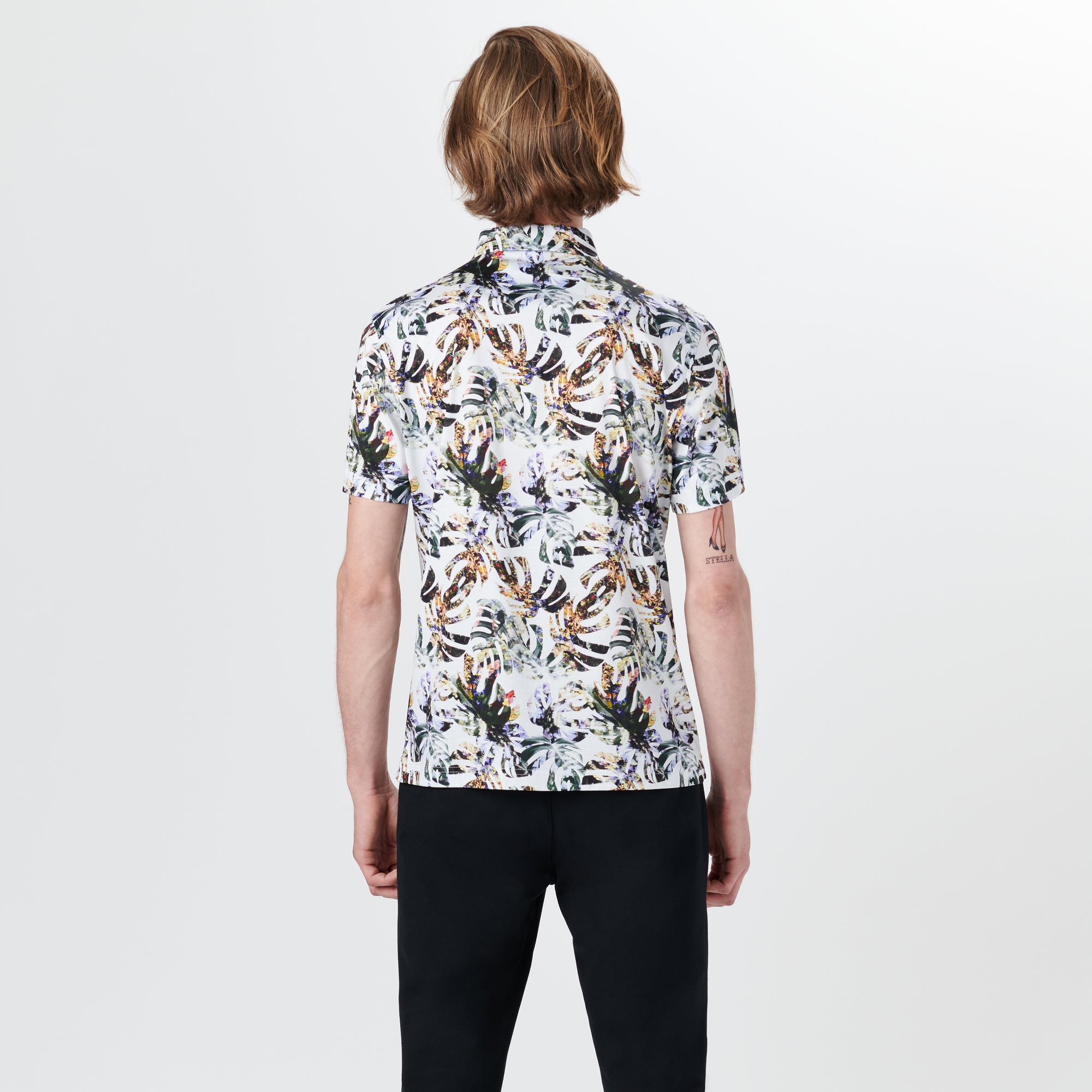 HENDRIX Palm Leaf Print Polo