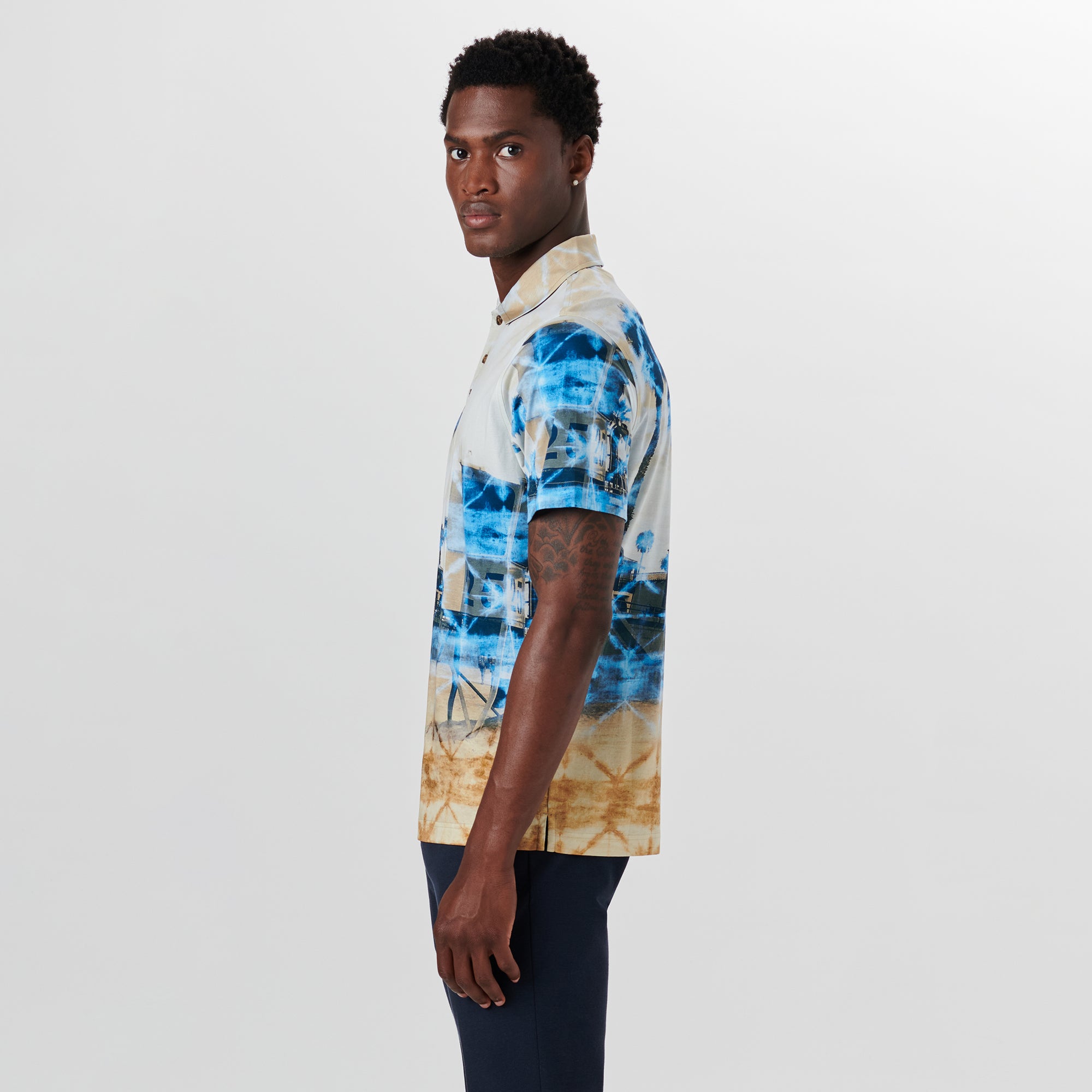 HENDRIX Palm Tree Print Polo