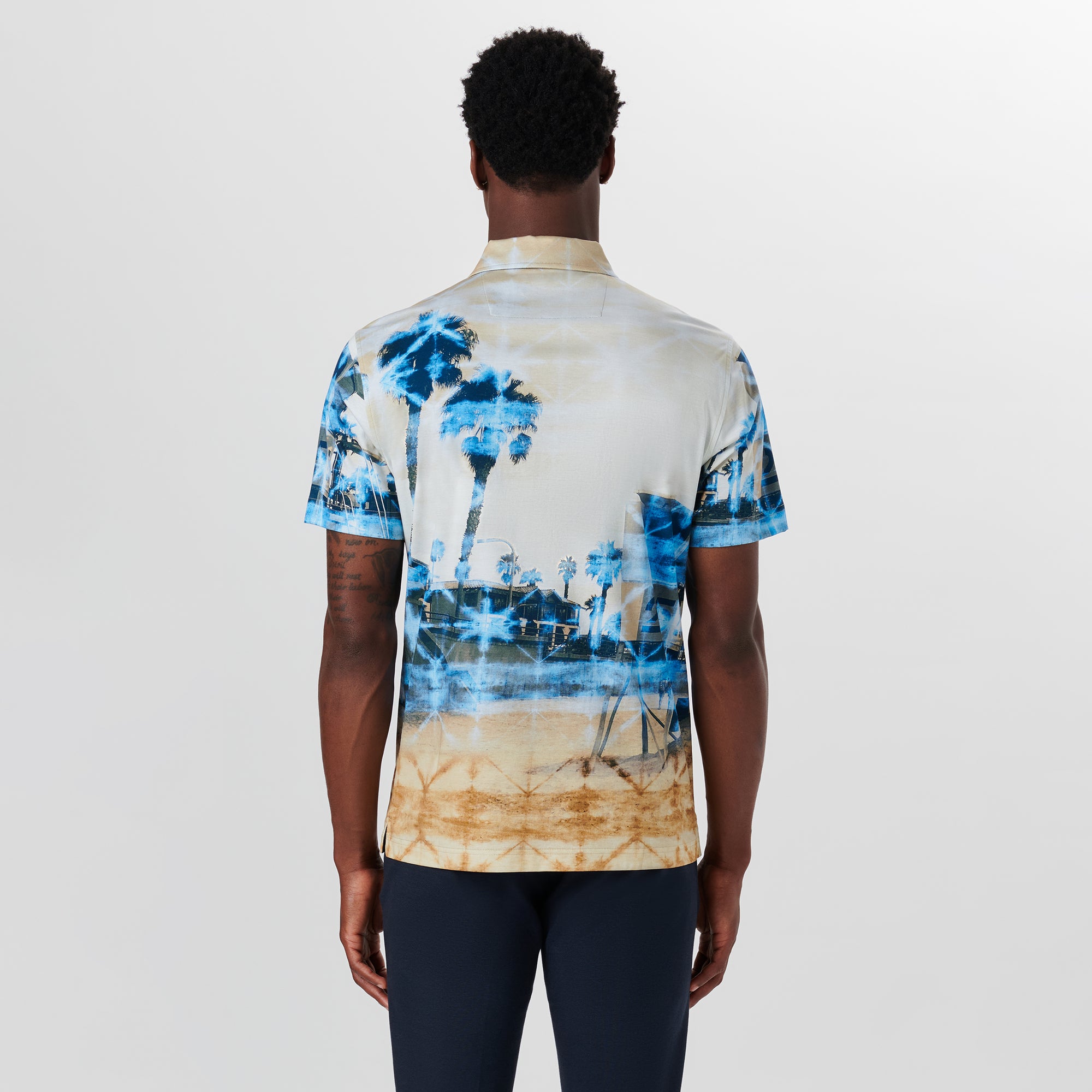 HENDRIX Palm Tree Print Polo