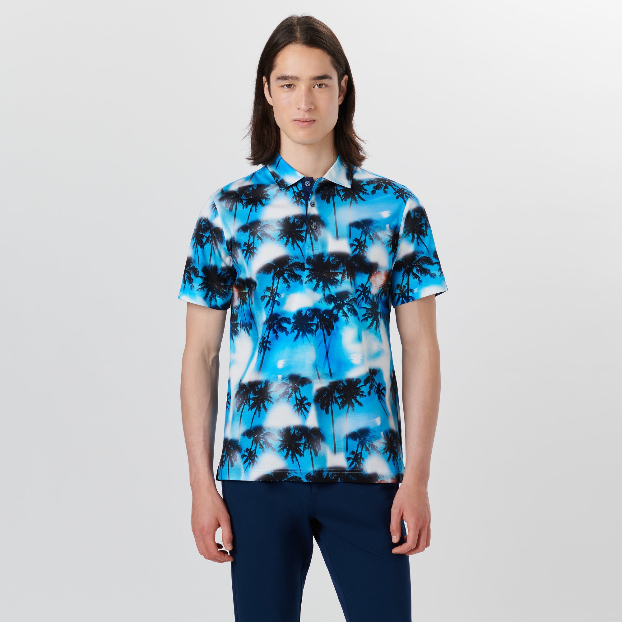HENDRIX Palm Tree Print Polo