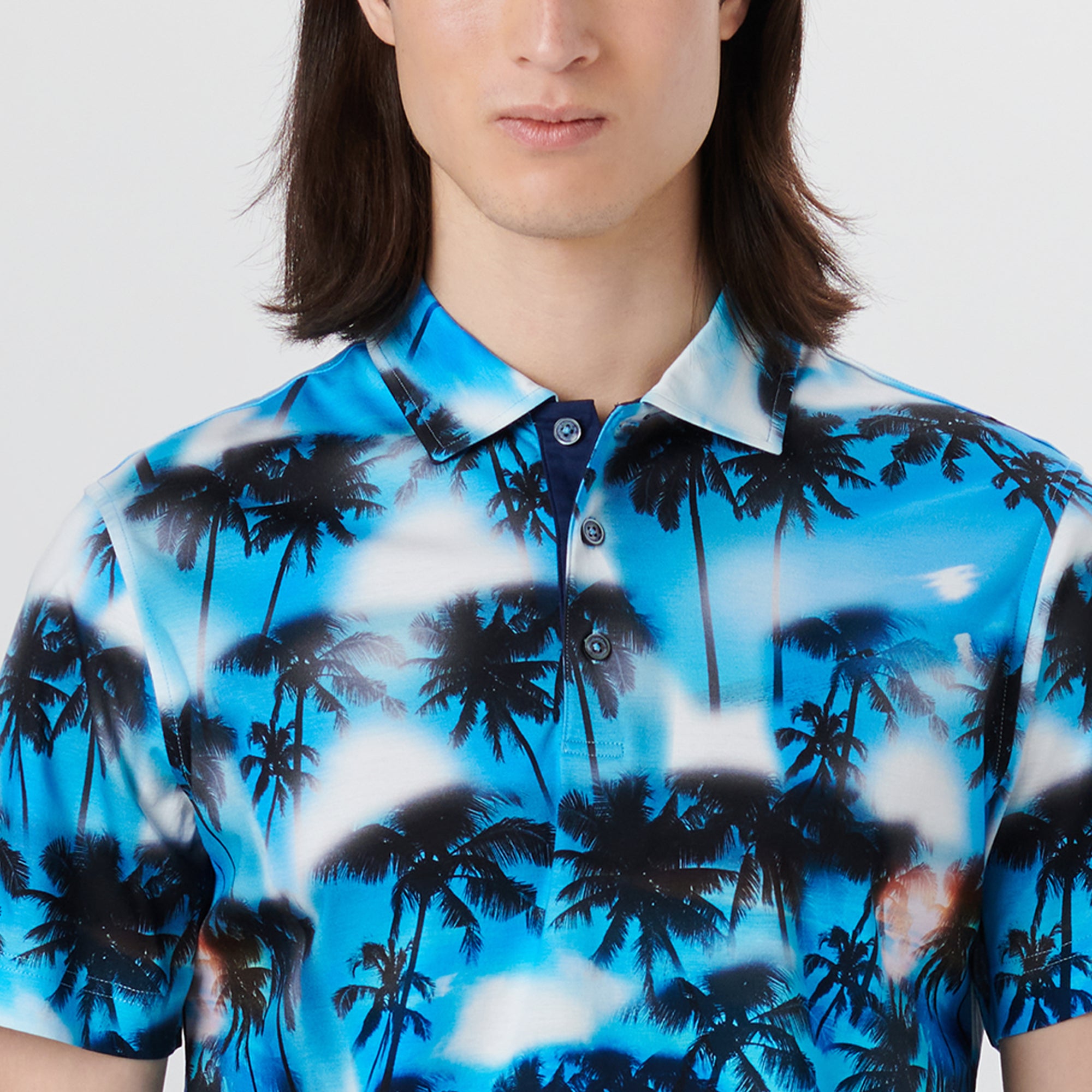 HENDRIX Palm Tree Print Polo