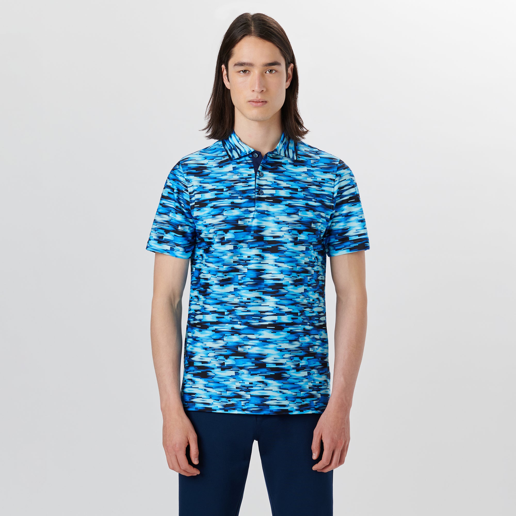 HENDRIX Abstract Print Polo
