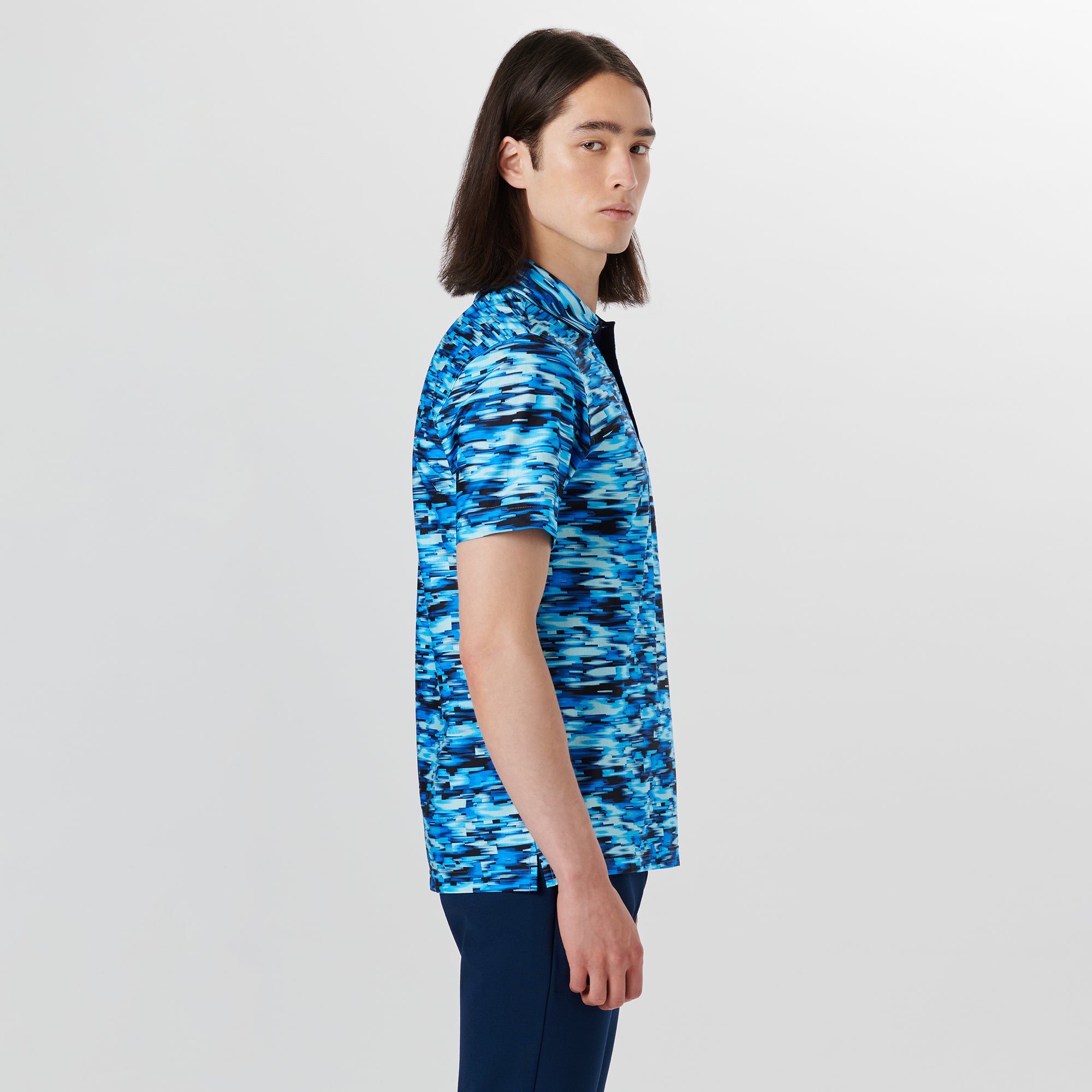 HENDRIX Abstract Print Polo