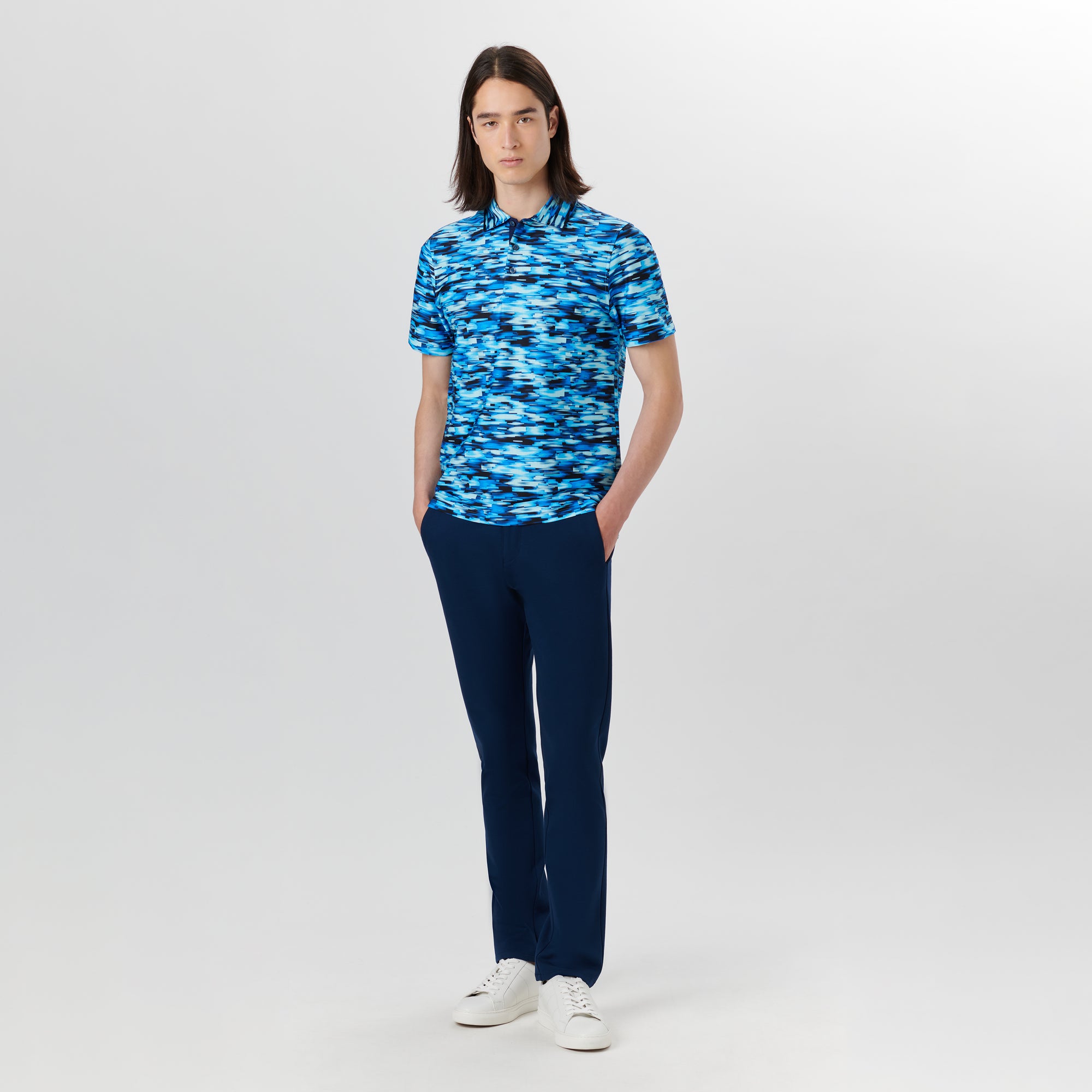 HENDRIX Abstract Print Polo