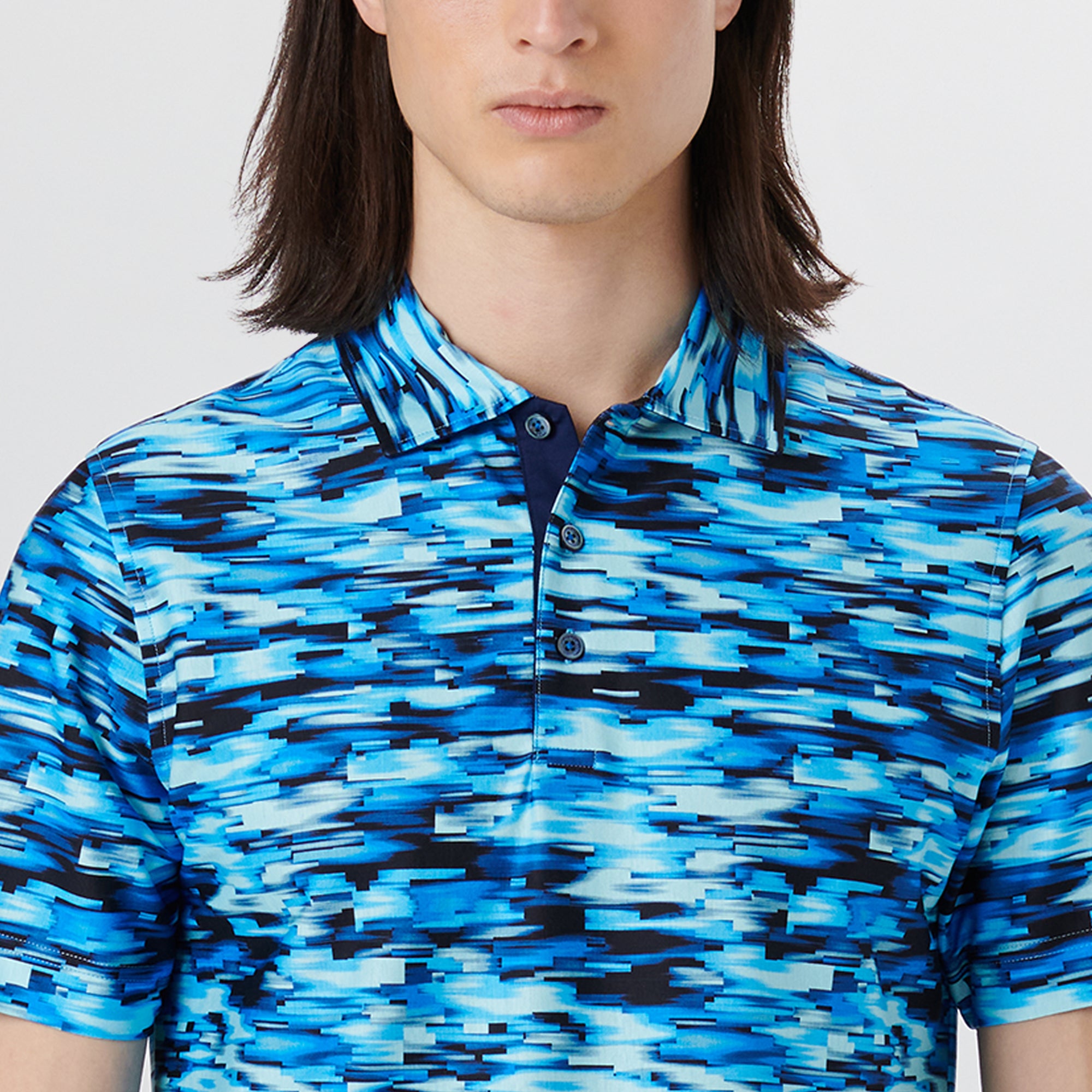 HENDRIX Abstract Print Polo