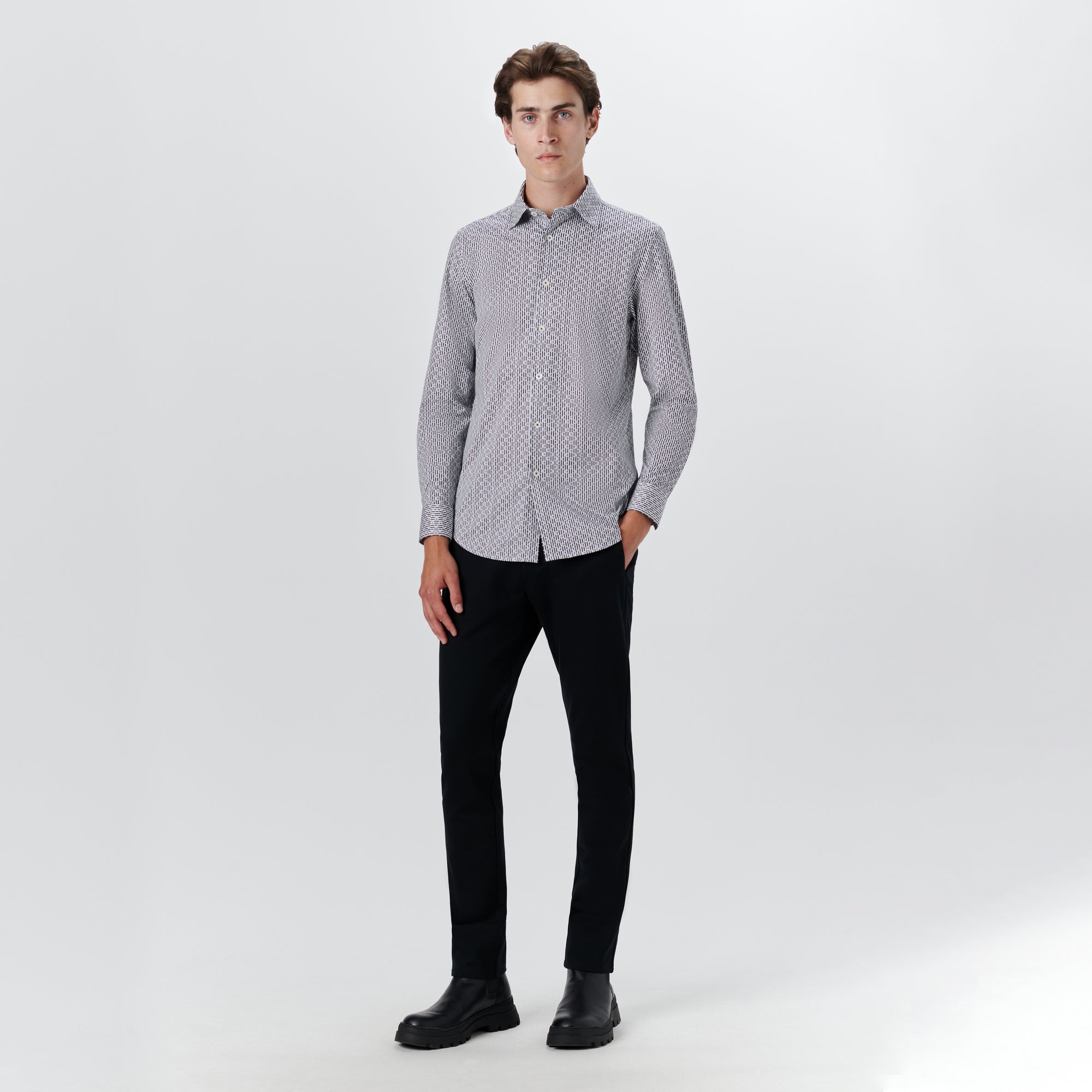 JAMES Stripe and Ring Print OoohCotton Shirt