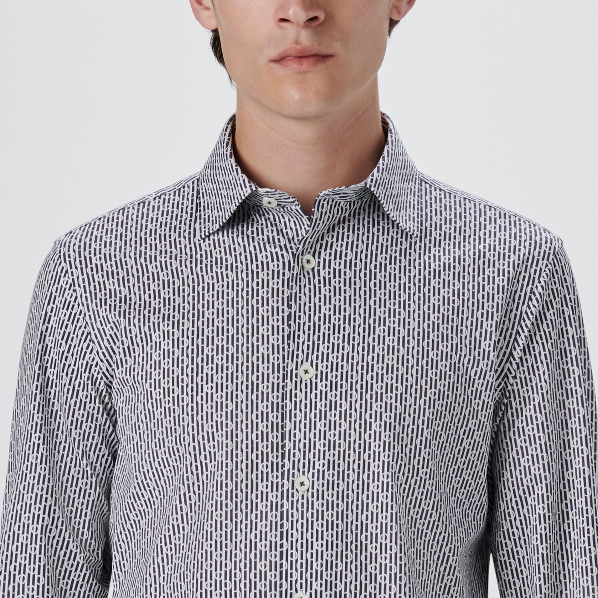 JAMES Stripe and Ring Print OoohCotton Shirt