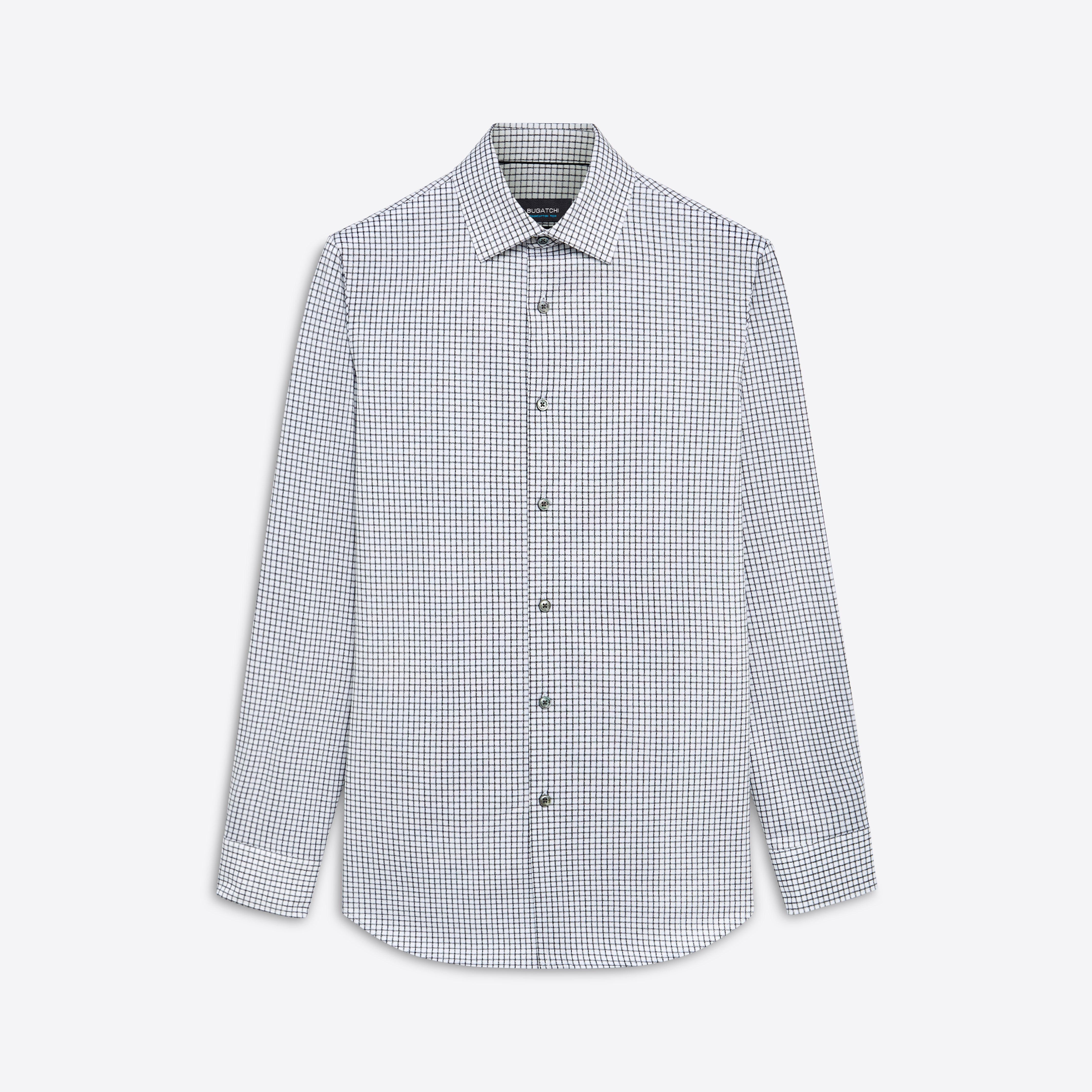 JAMES Graph Check OoohCotton Twill Shirt – BUGATCHI