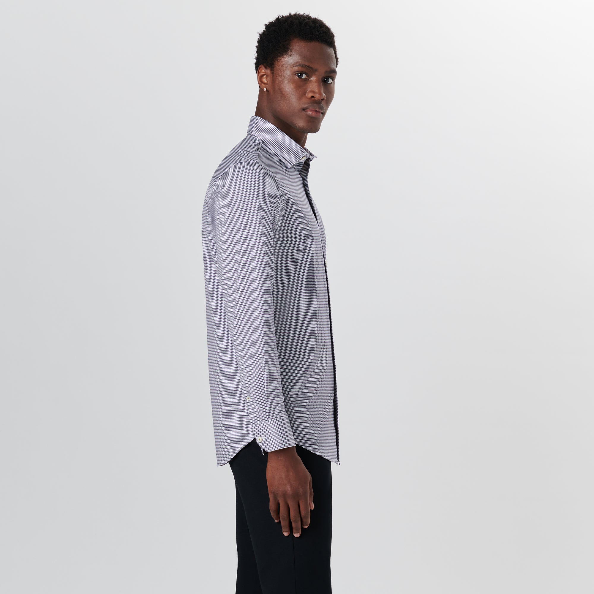 JAMES Hound's Tooth Check OoohCotton Shirt