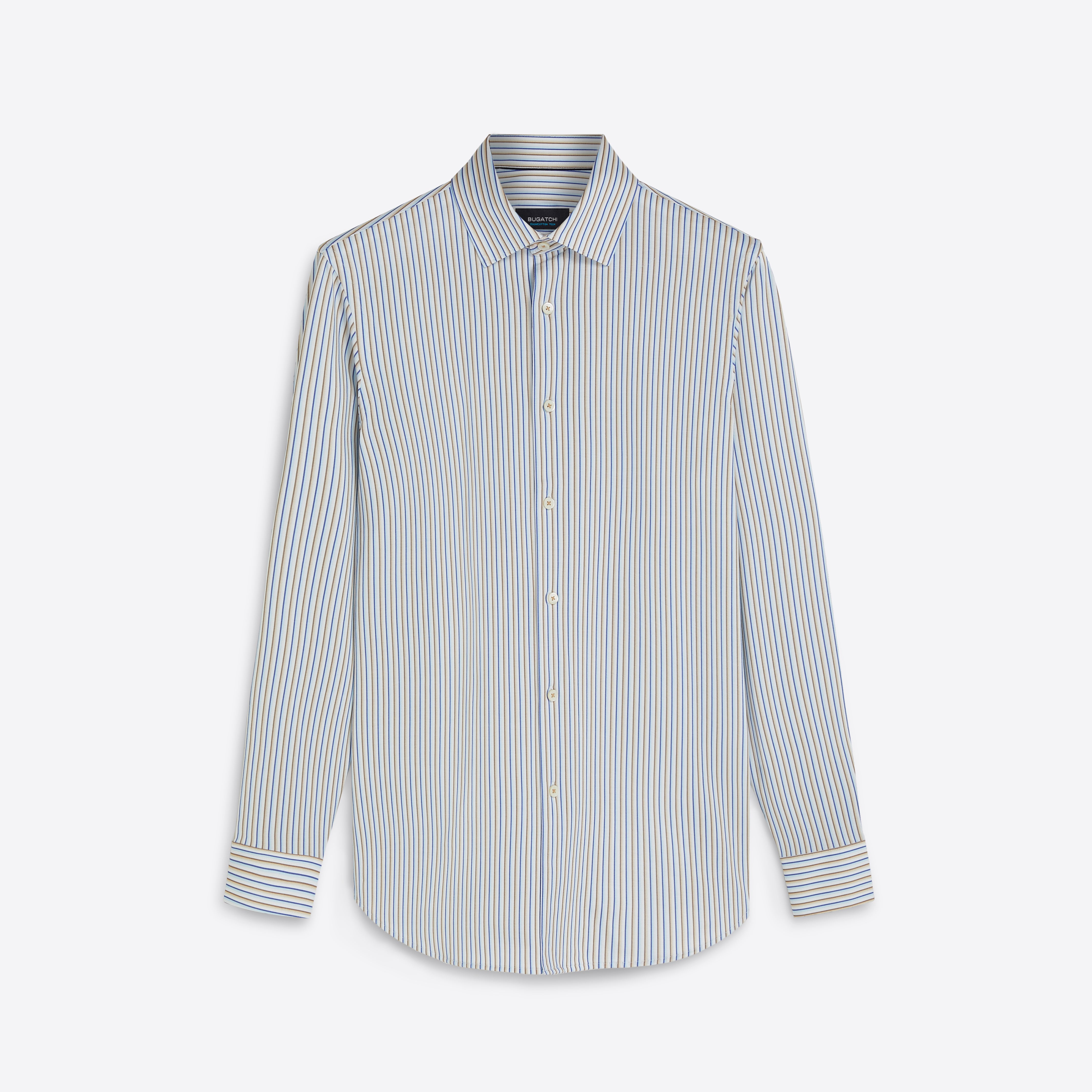 JAMES Pin Stripe OoohCotton Twill Shirt – BUGATCHI
