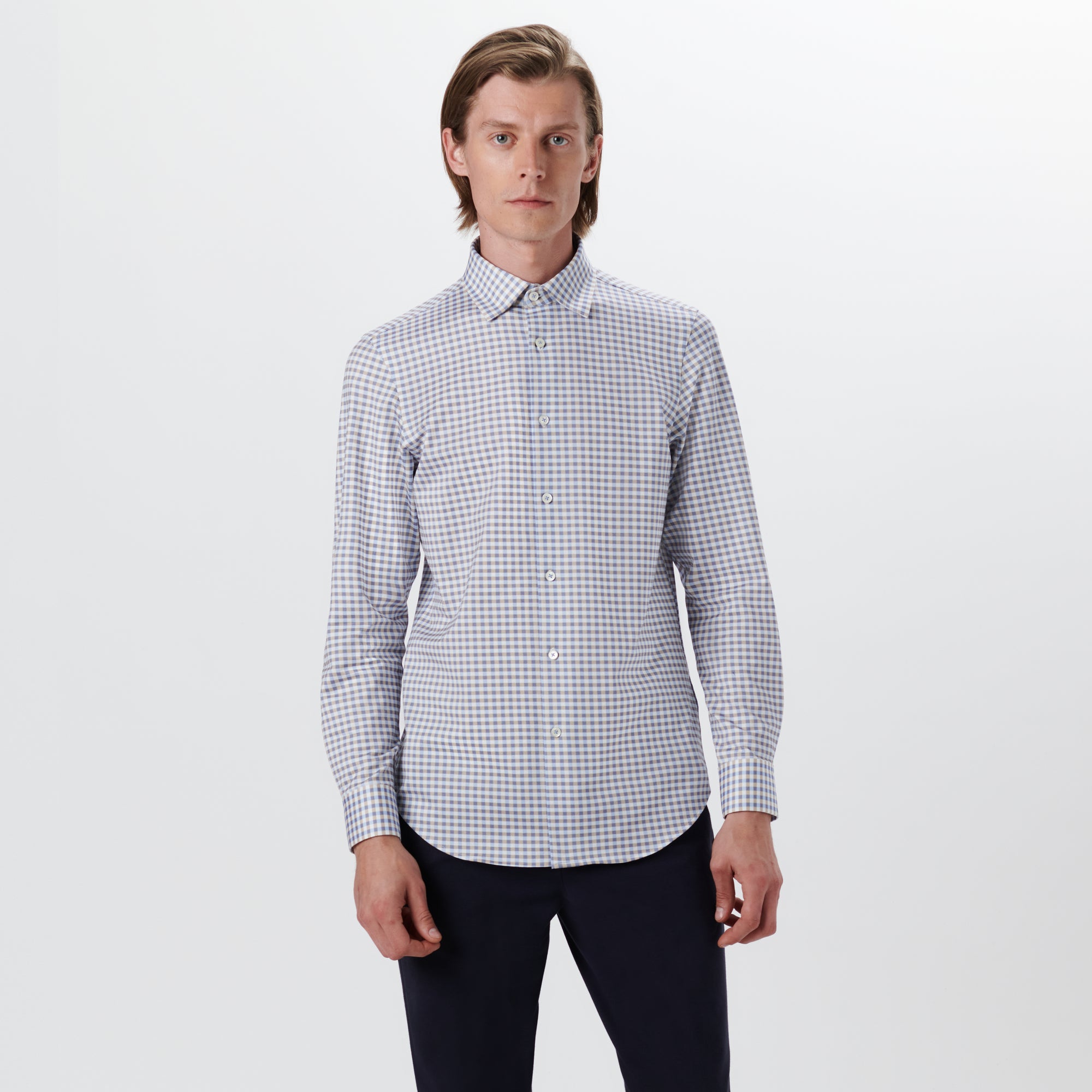 JAMES Gingham Check OoohCotton Twill Shirt