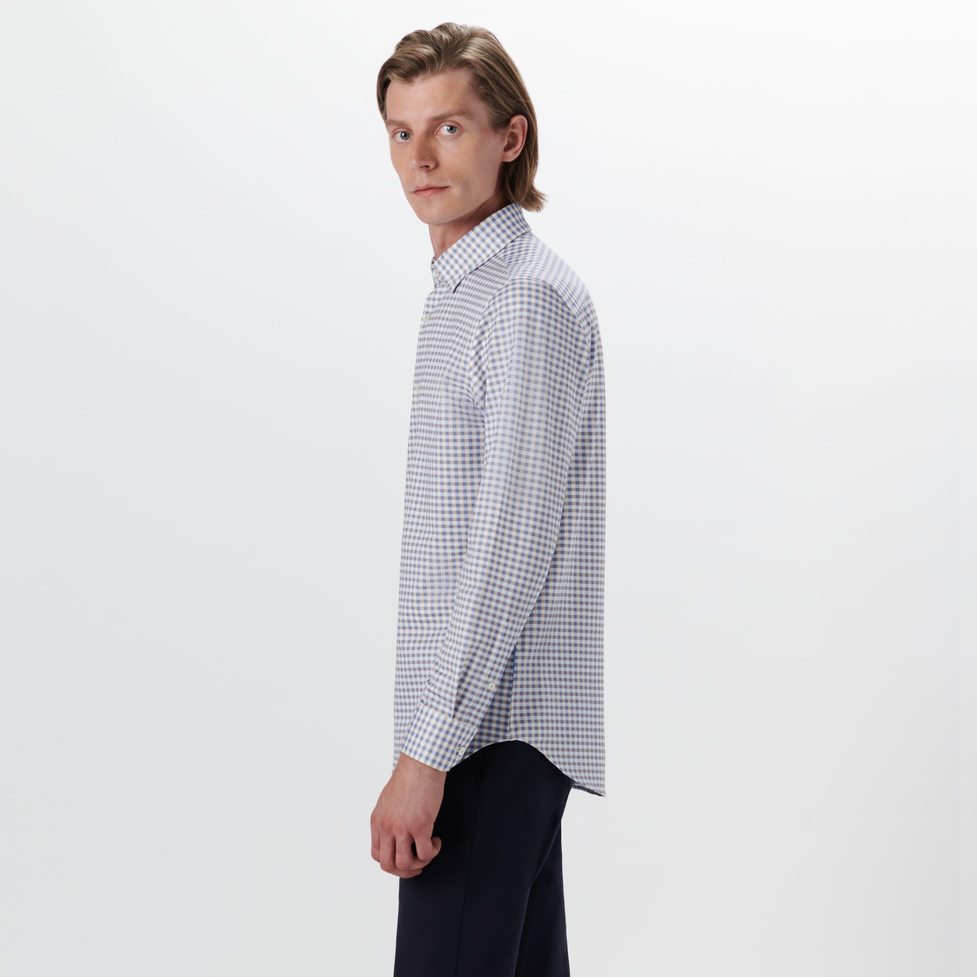 JAMES Gingham Check OoohCotton Twill Shirt