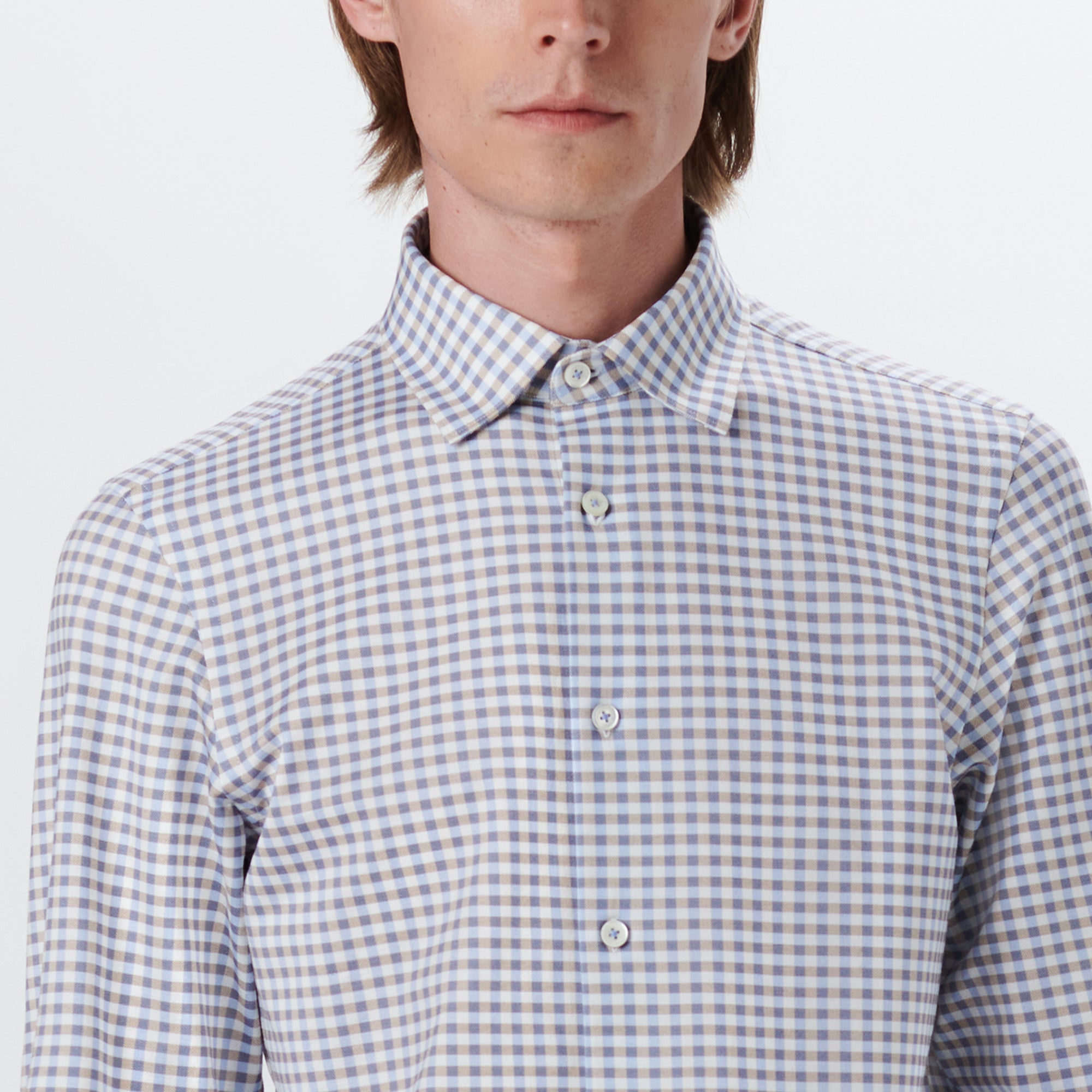 JAMES Gingham Check OoohCotton Twill Shirt